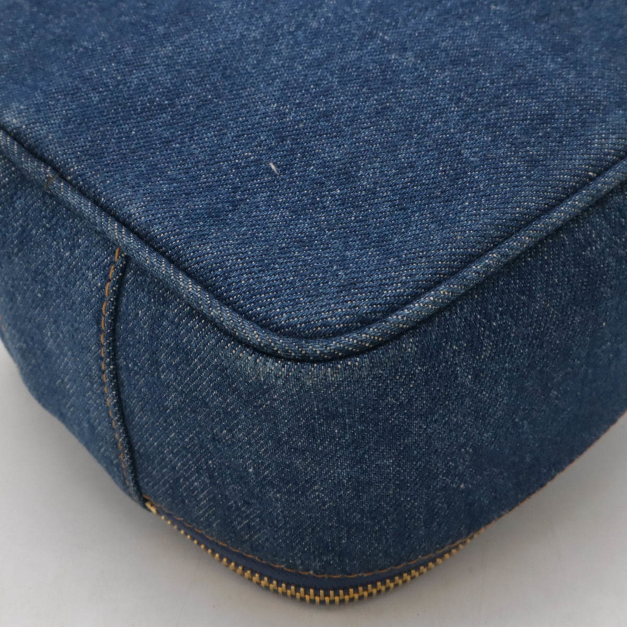 Chanel Blue Denim Handbag Vanity Bag (Pre-Owned)