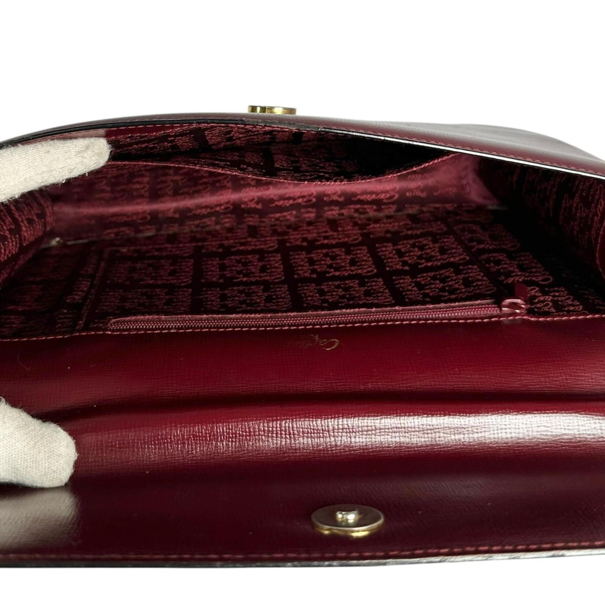Cartier Bordeaux Leather Clutch Bag (Pre-Owned)