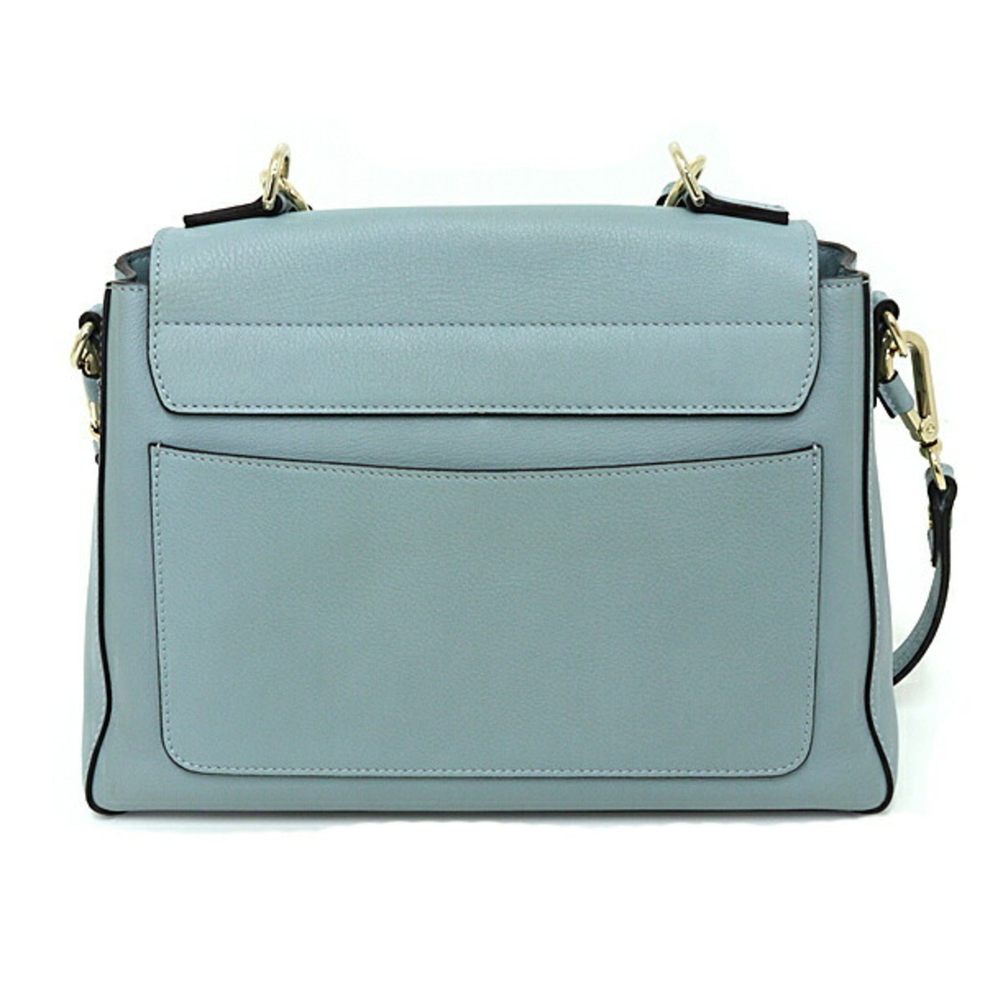 Chloé Blue Gold Leather Handbag Shoulder Bag (Pre-Owned)