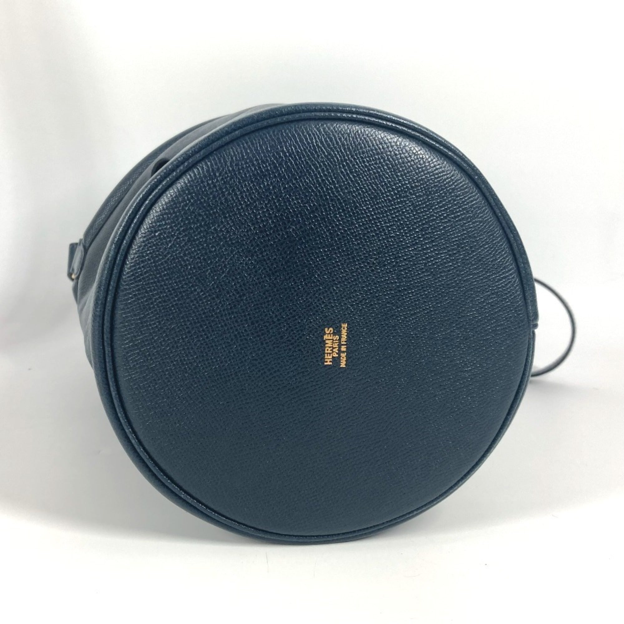 Hermes Navy Leather Shoulder Bag (Pre-Owned)