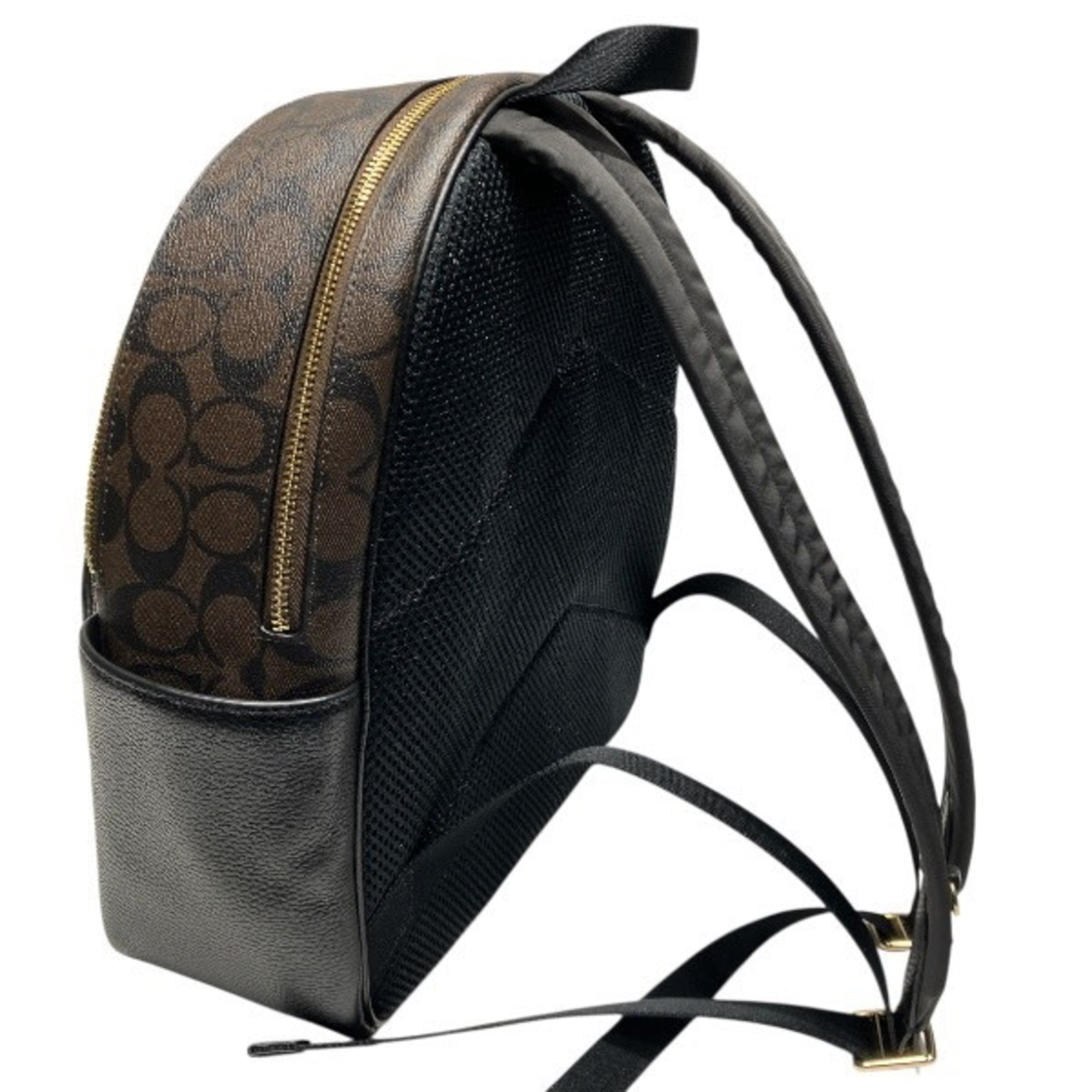 Coach Black Brown Signature Line Backpack (Pre-Owned)