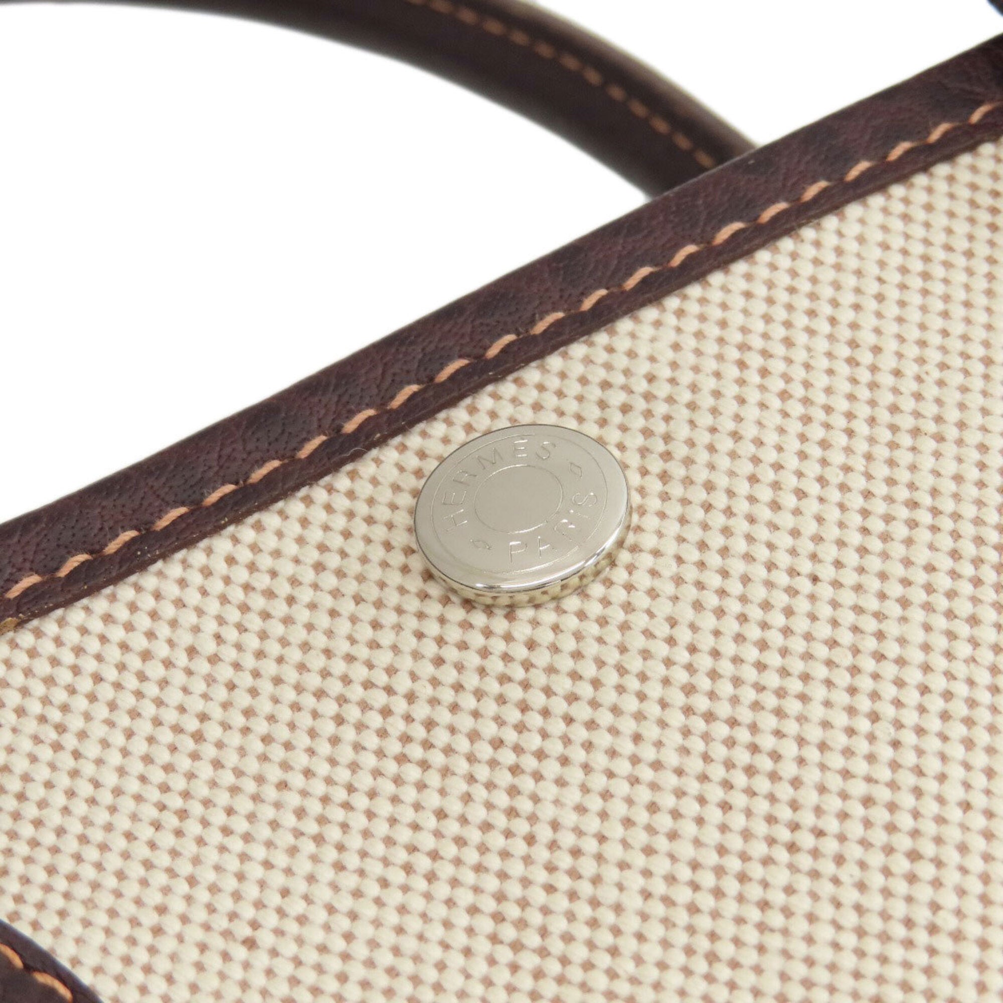 Hermes Marron Toile H Handbag (Pre-Owned)