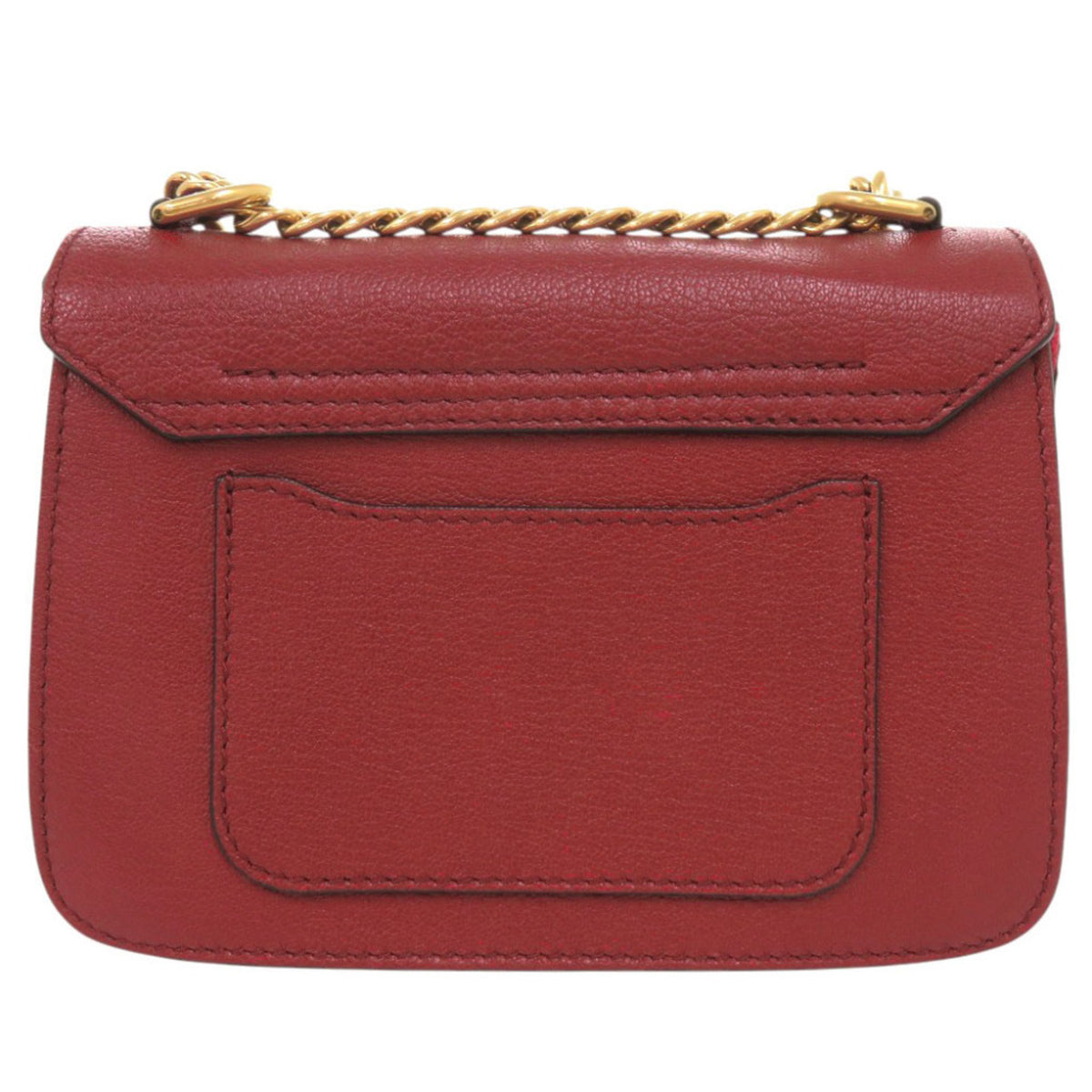 Chloé Red Color Leather Shoulder Bag (Pre-Owned)
