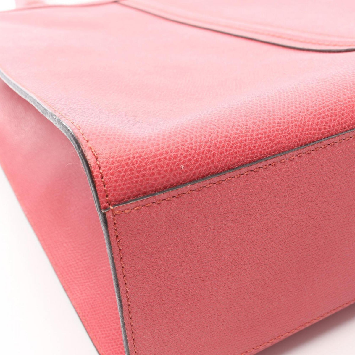 Valextra Pink Leather Handbag Tote Bag (Pre-Owned)