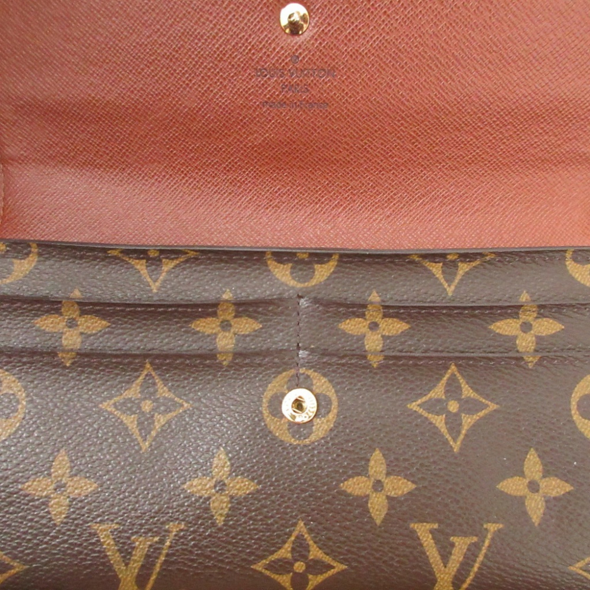 Louis Vuitton Brown Monogram Canvas Long Wallet (Bi-Fold) (Pre-Owned)