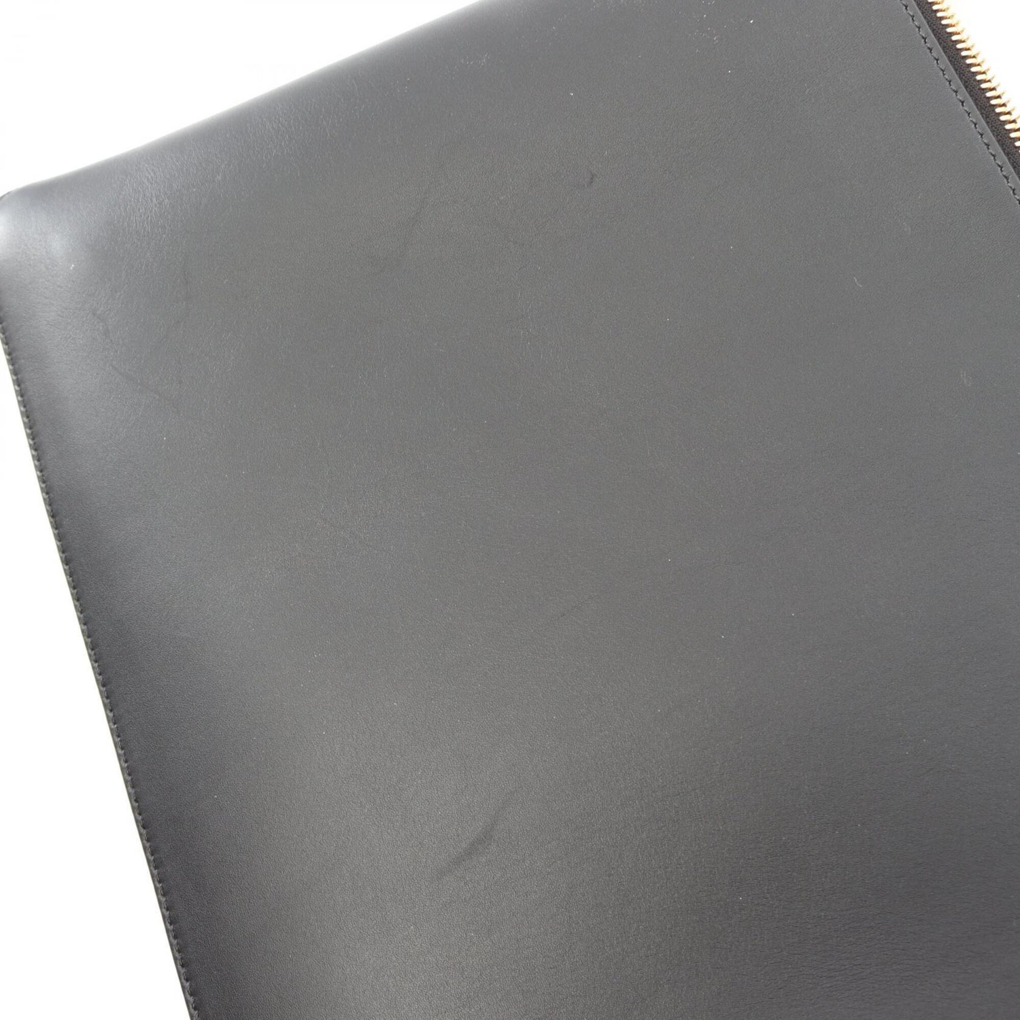 Prada Black Leather Handbag Tote Bag (Pre-Owned)