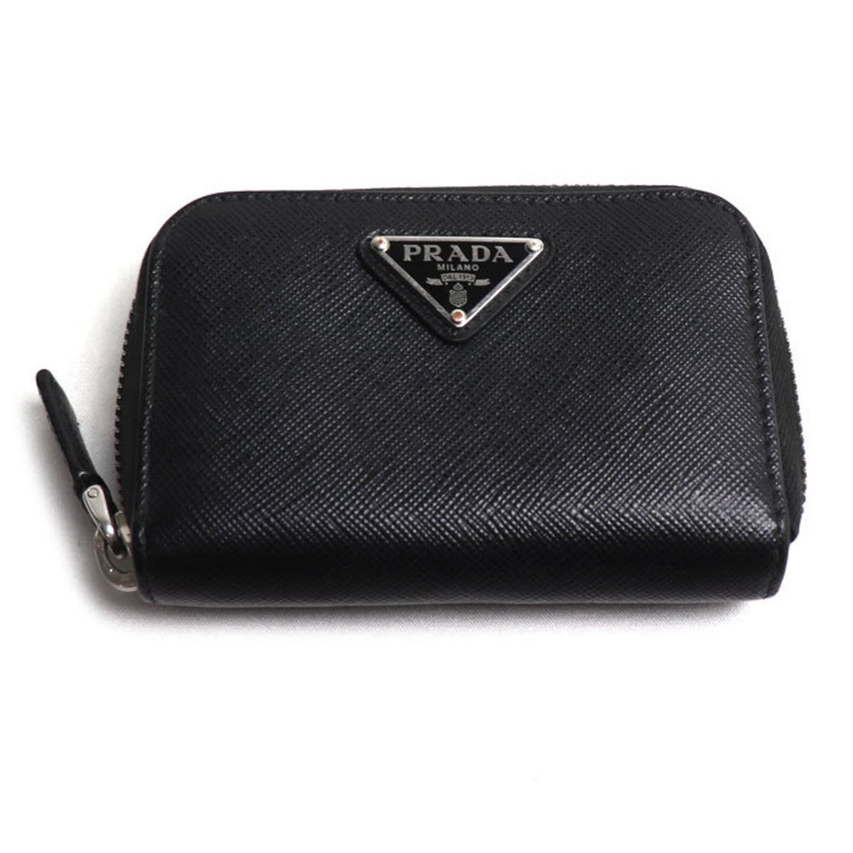 Prada Black Leather Coin Purse/Coin Case (Pre-Owned)