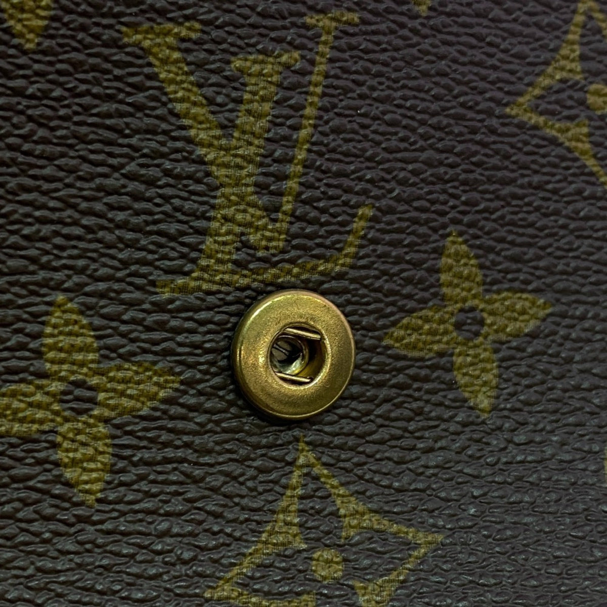 Louis Vuitton Brown Leather Long Wallet (Bi-Fold) (Pre-Owned)