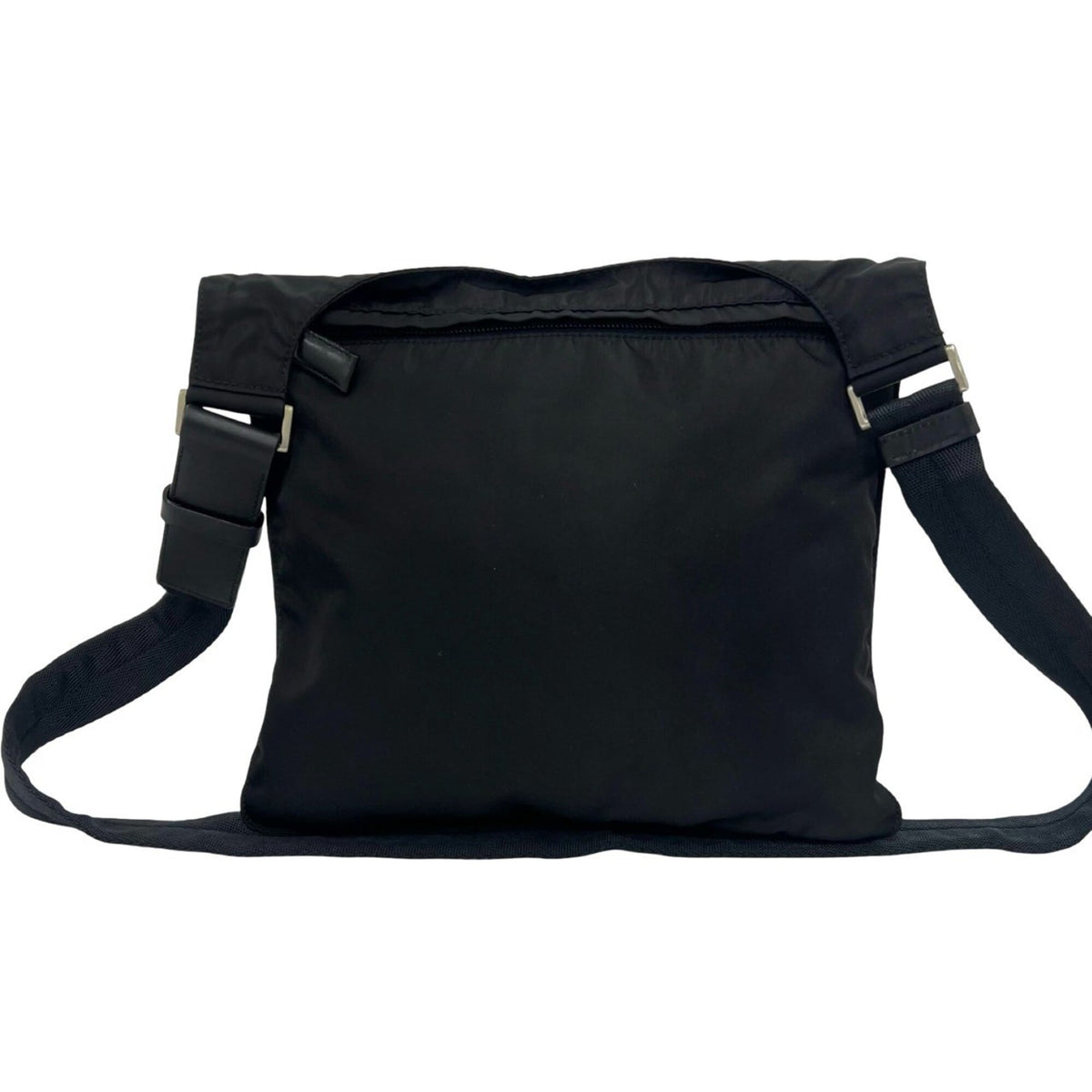 Prada Black Nylon Leather Shoulder Bag (Pre-Owned)