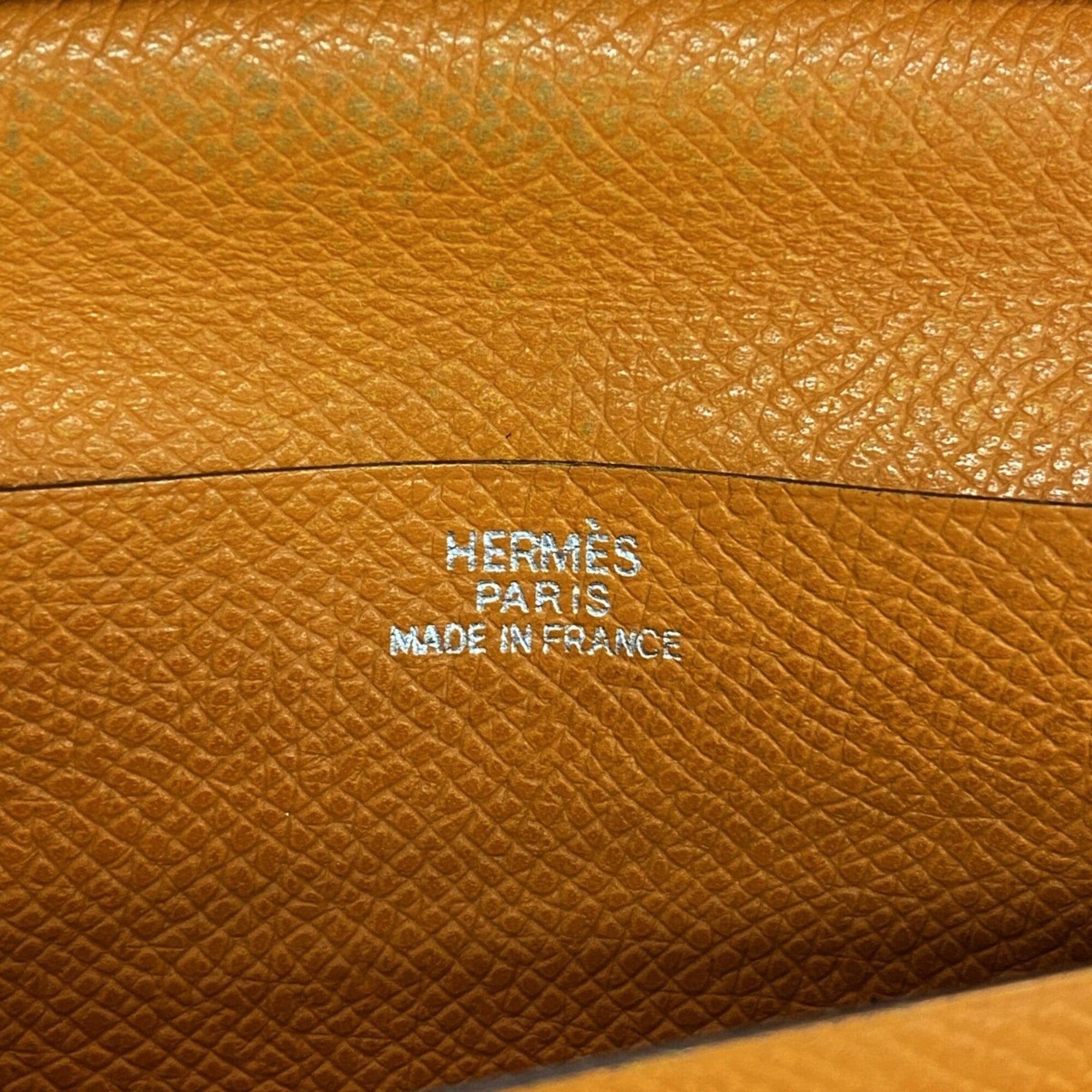 Hermes Orange Epsom Leather Long Wallet (Bi-Fold) (Pre-Owned)
