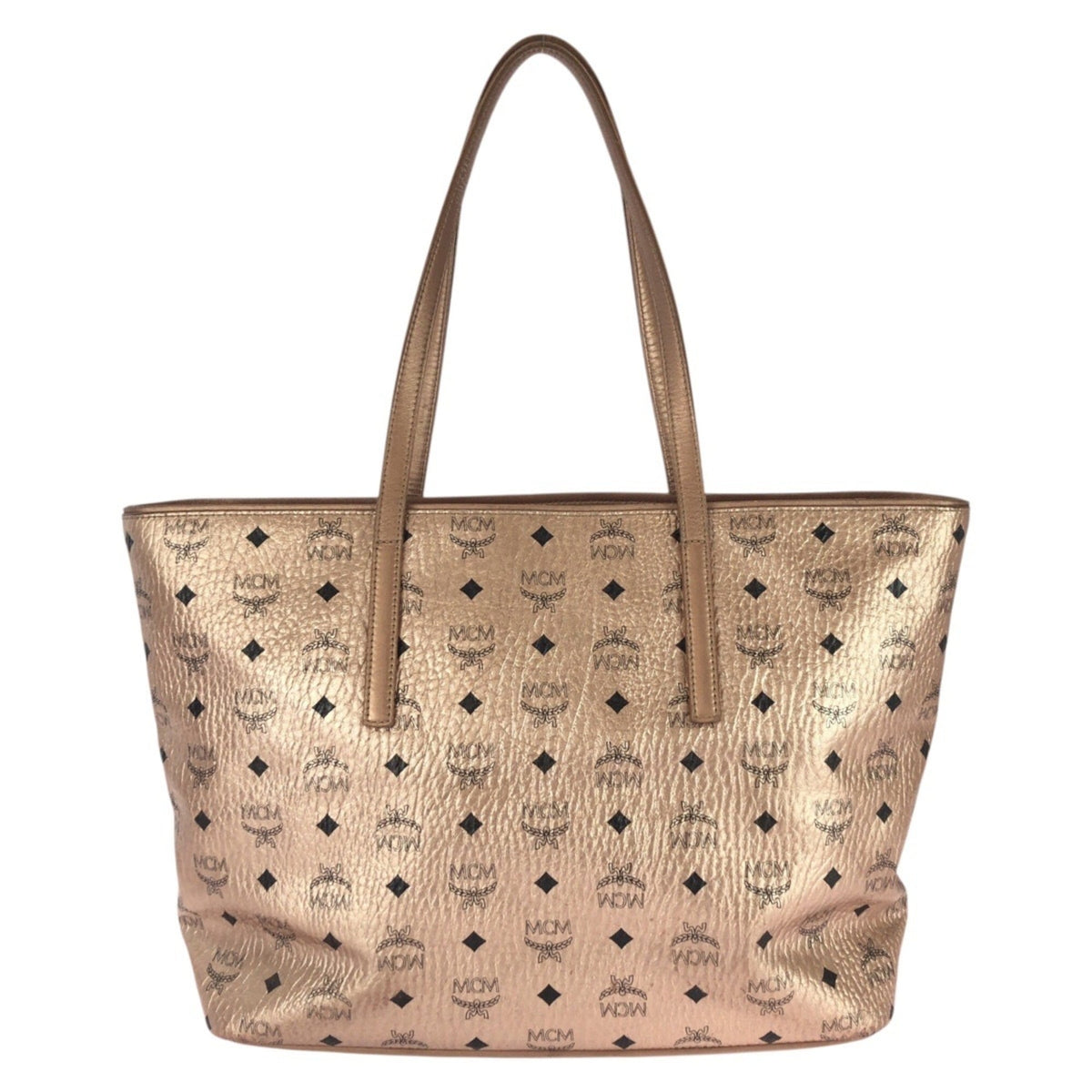 Mcm Champagne Gold Pvc Leather Shoulder Bag Tote Bag (Pre-Owned)