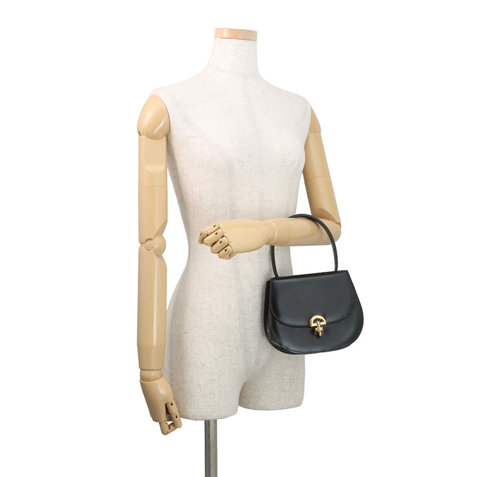 Celine Black Leather Handbag Shoulder Bag (Pre-Owned)