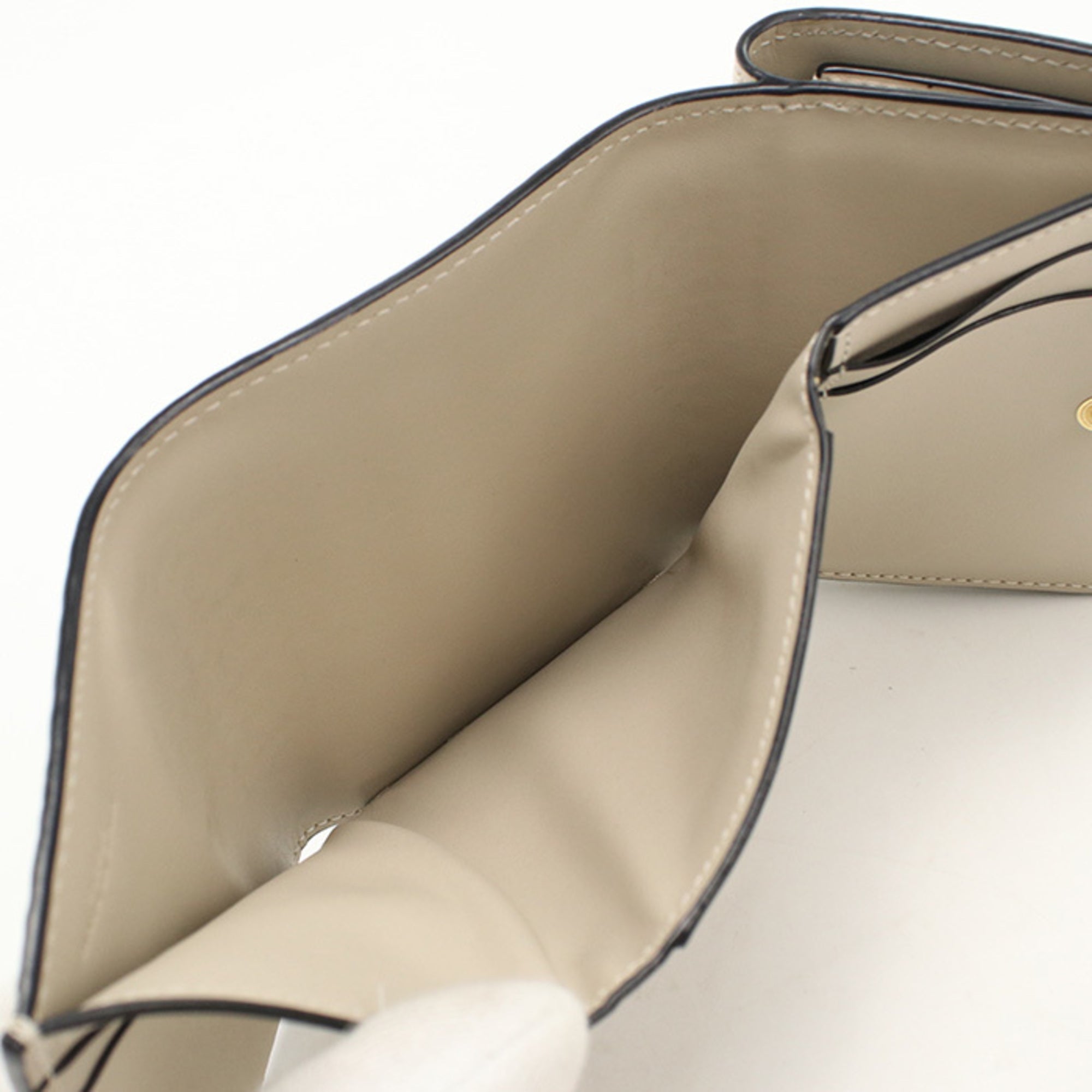 Loewe Beige Leather Wallet (Tri-Fold) (Pre-Owned)