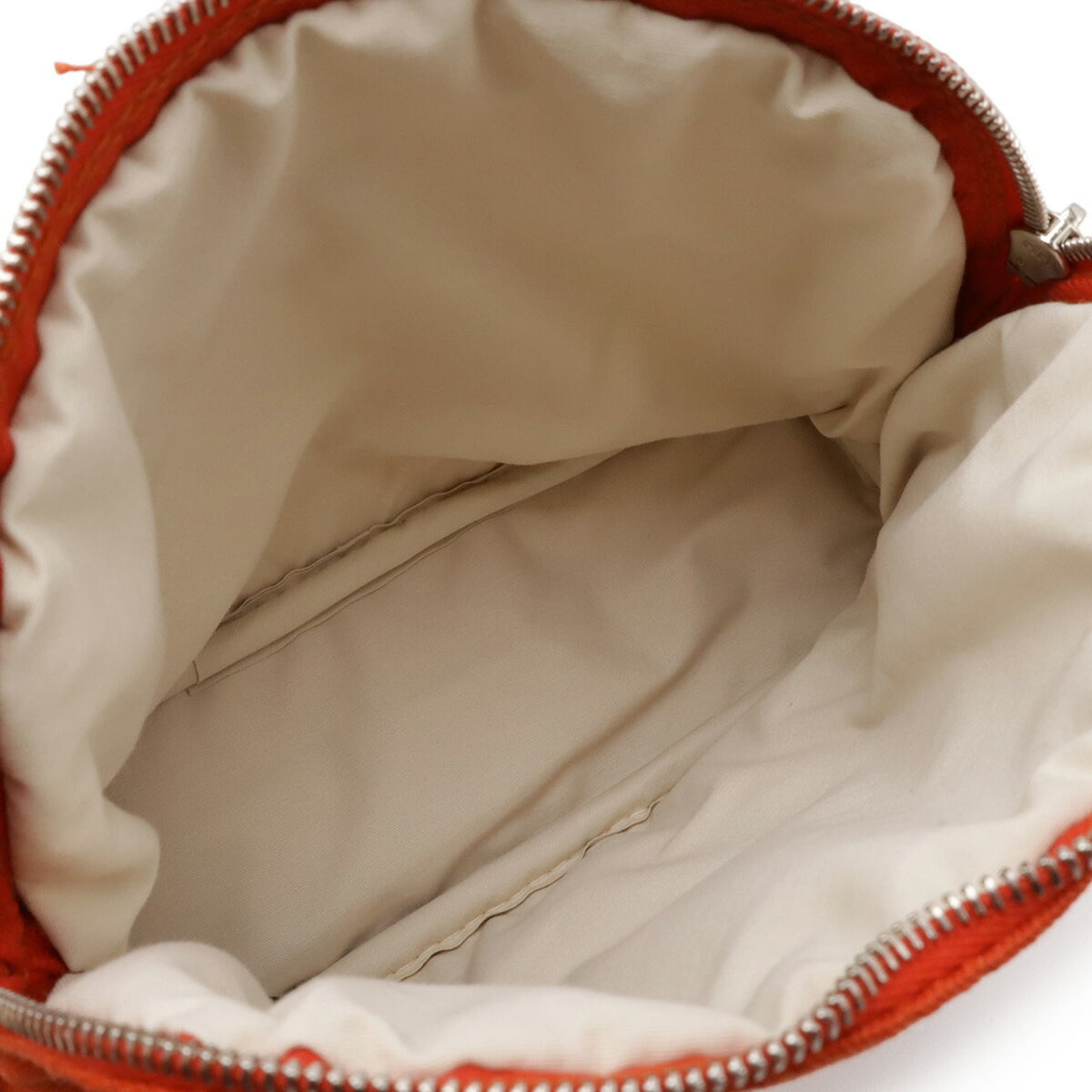 Hermes Red Orange Canvas Pouch (Pre-Owned)