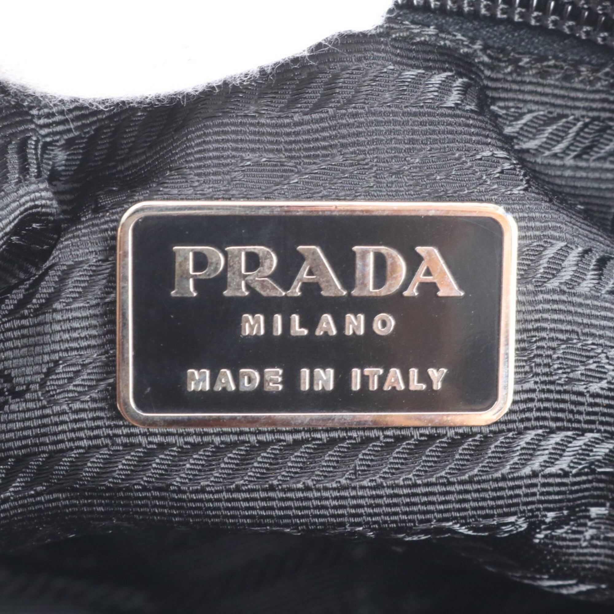 Prada Black Nylon Leather Pouch Sling Bag (Pre-Owned)
