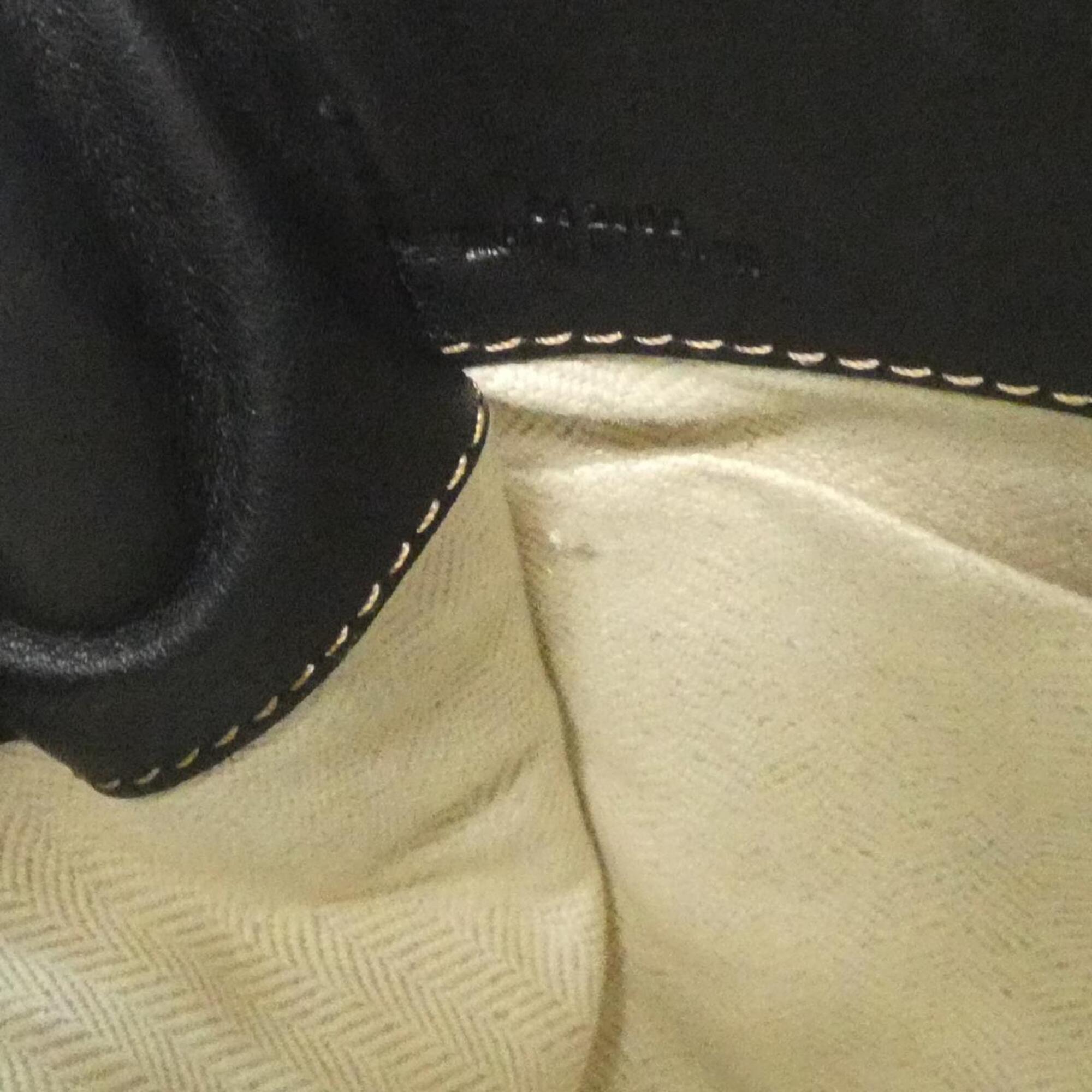 Loewe Hammock Black Linen Shoulder Bag (Pre-Owned)