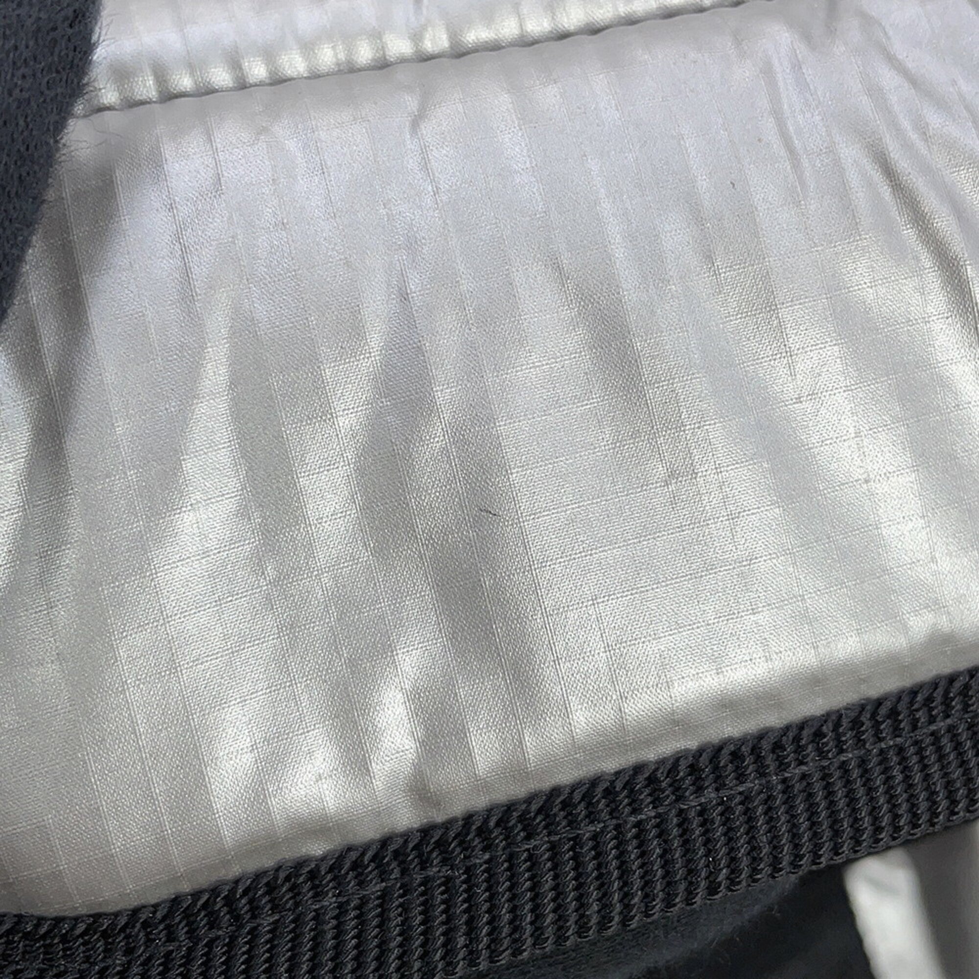 Saint Laurent Black Silver Nylon Canvas Boston Bag (Pre-Owned)