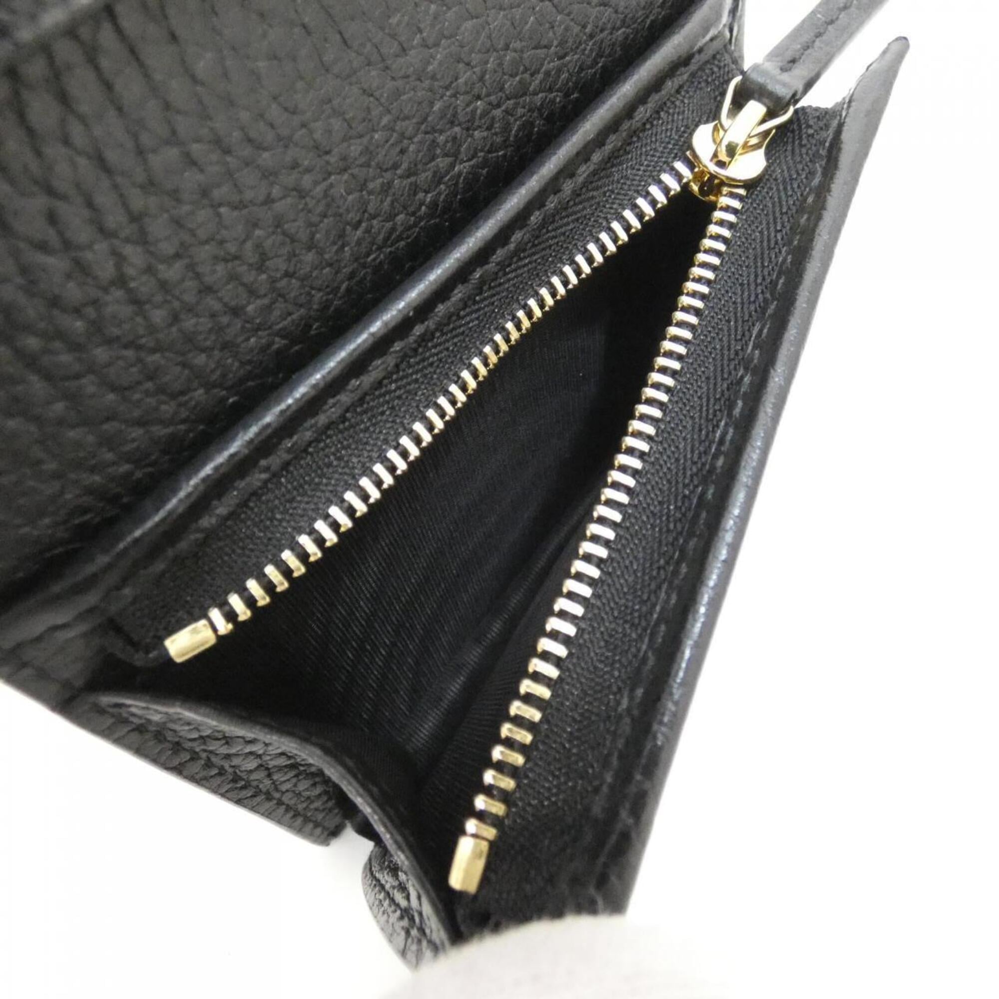 Gucci Beige Black Gg Supreme Leather Wallet (Bi-Fold) (Pre-Owned)
