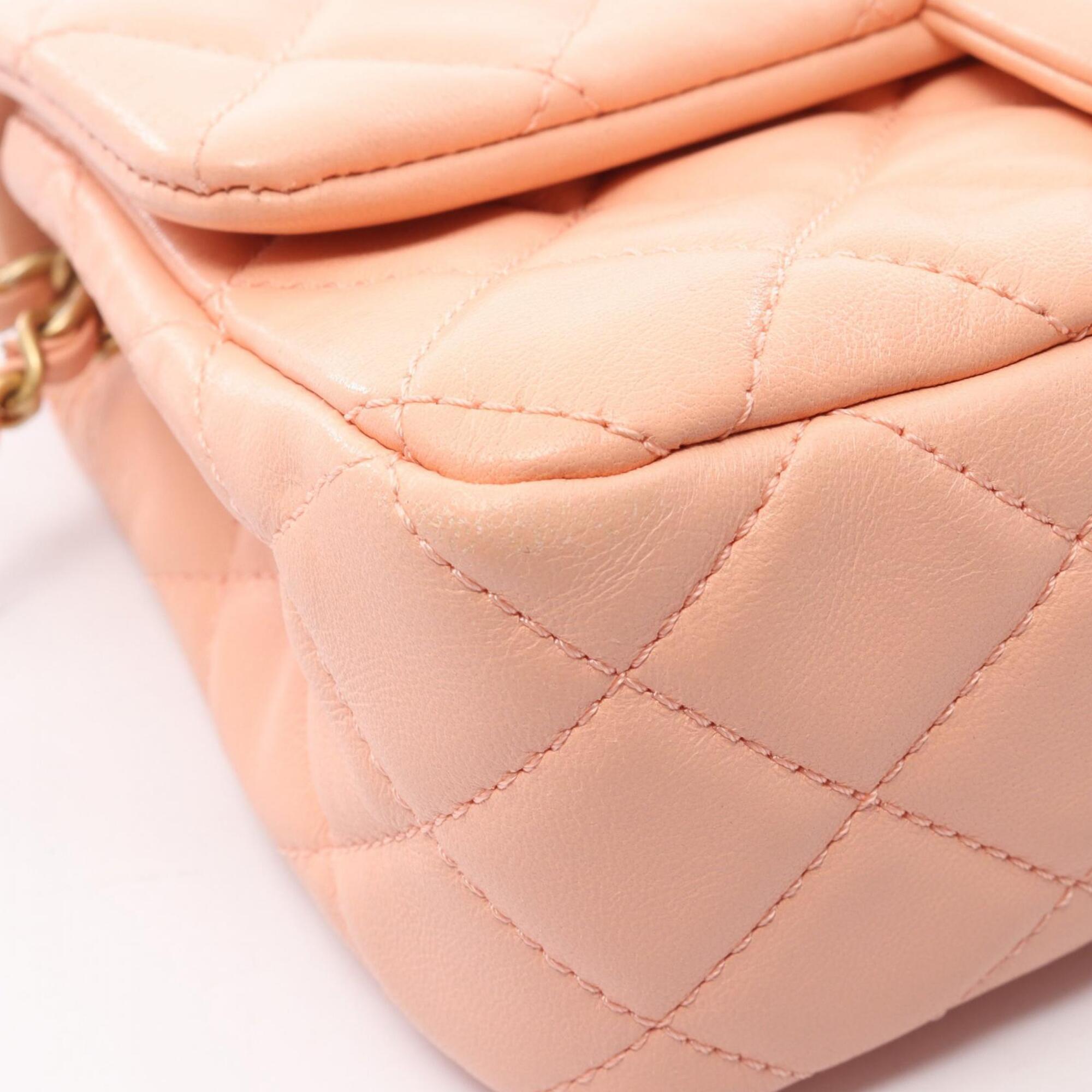 Chanel Pink Leather Handbag Shoulder Bag (Pre-Owned)