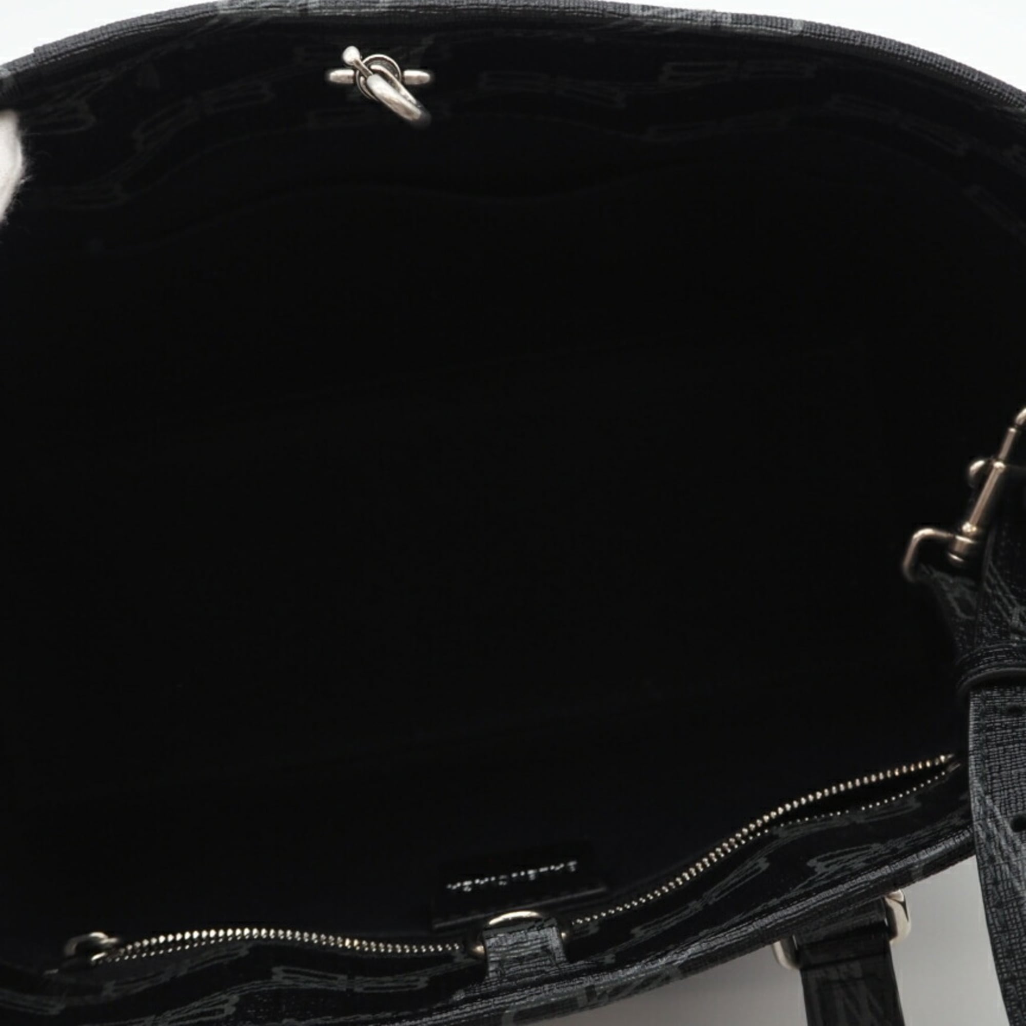 Balenciaga Black Gray Coated Canvas Tote Bag (Pre-Owned)