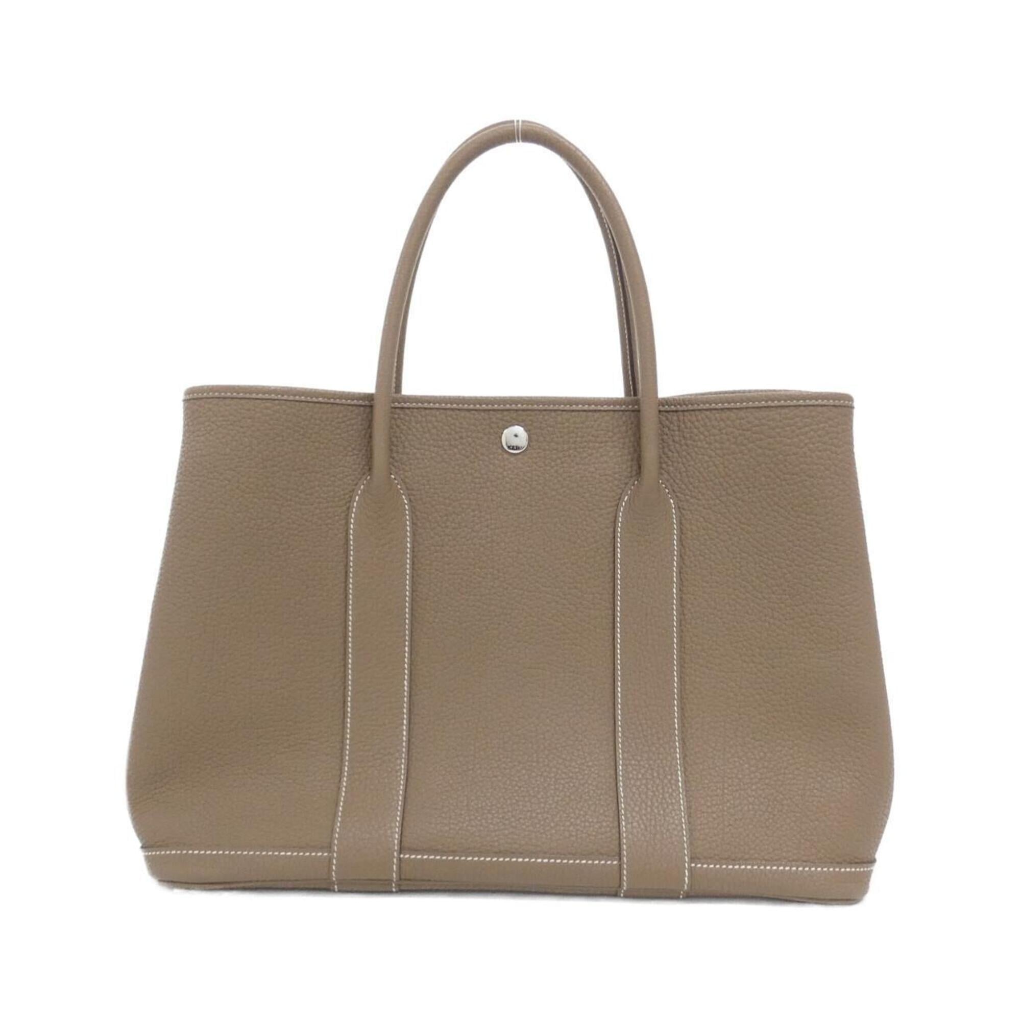 Hermes Etoupe Gray Negonda Leather Handbag (Pre-Owned)
