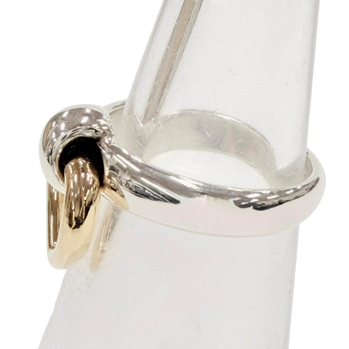 Hermes Gold Silver Gold (18K) Silver 925 Band Ring (Pre-Owned)