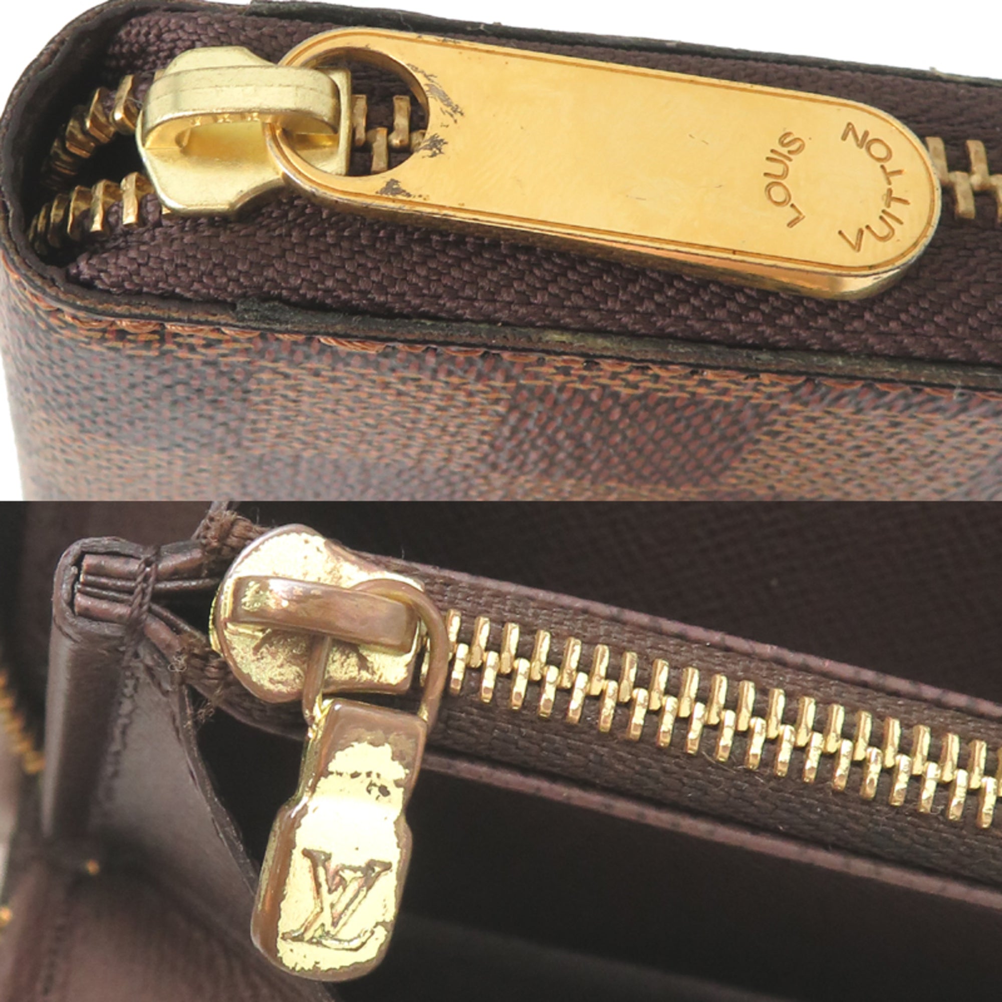 Louis Vuitton Brown Damier Canvas Long Wallet (Bi-Fold) (Pre-Owned)