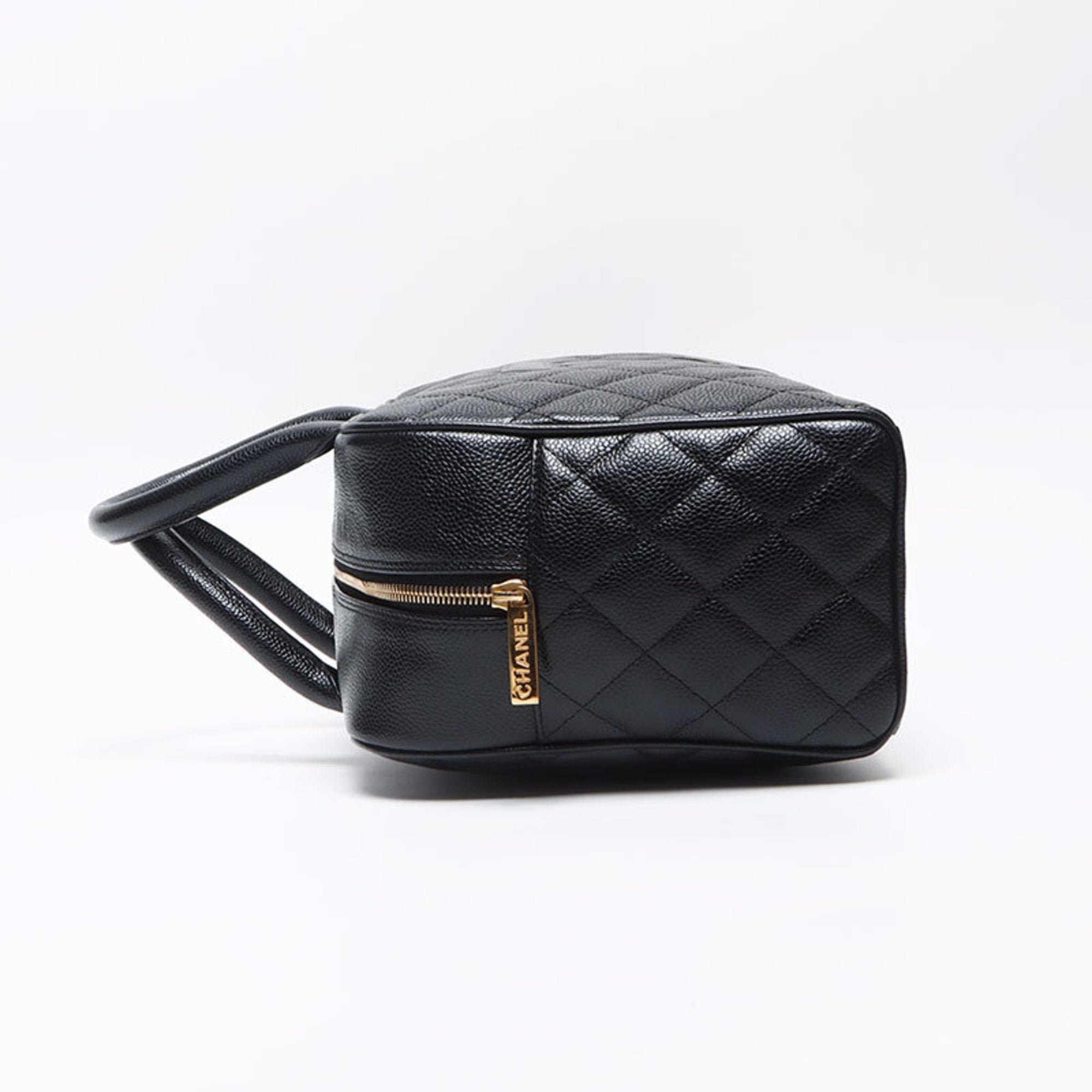 Chanel Black Grained Calfskin Boston Bag (Pre-Owned)