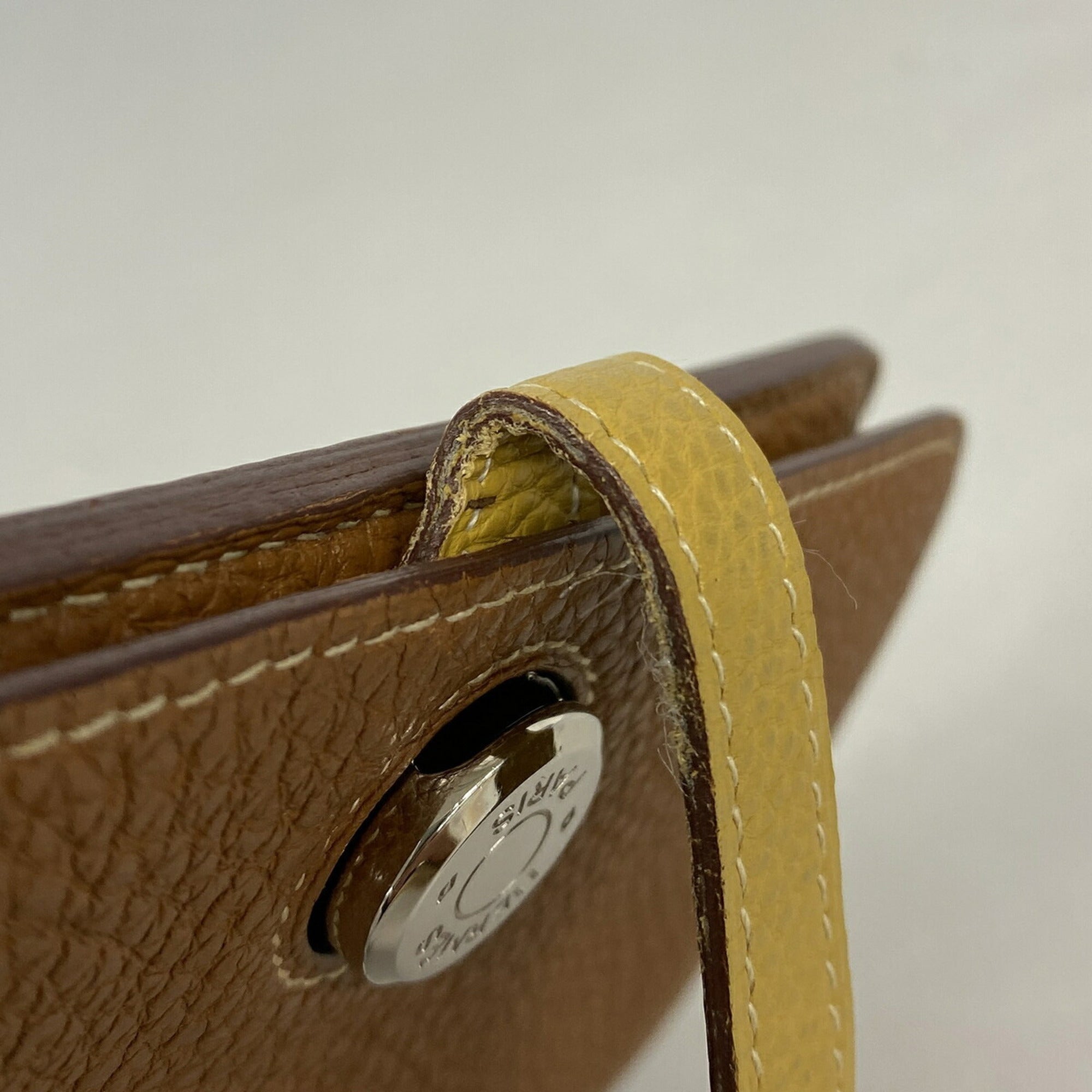 Hermes Gold Togo Leather Coin Purse/Coin Case (Pre-Owned)