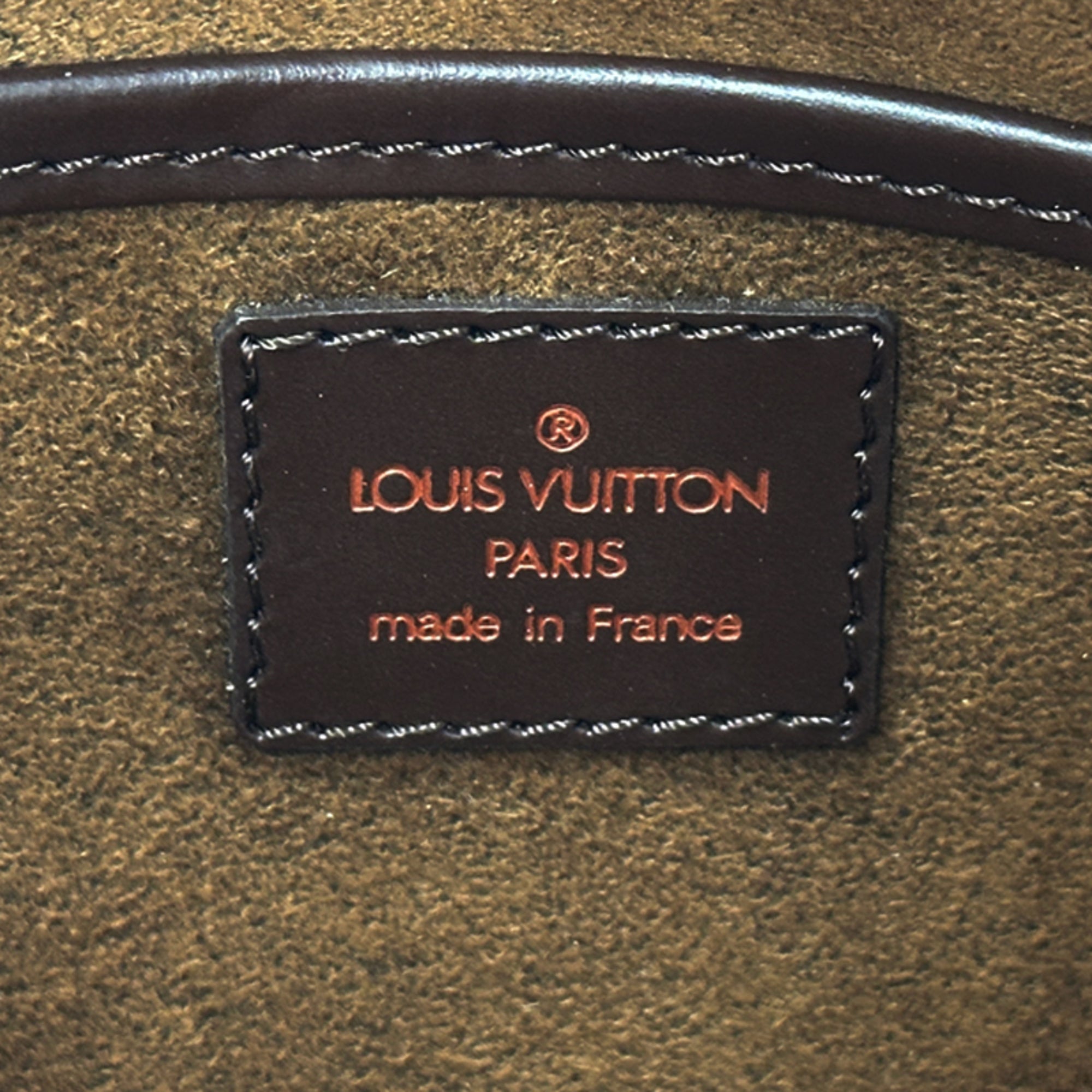 Louis Vuitton Brown Ebene Damier Canvas Clutch Bag Handbag (Pre-Owned)