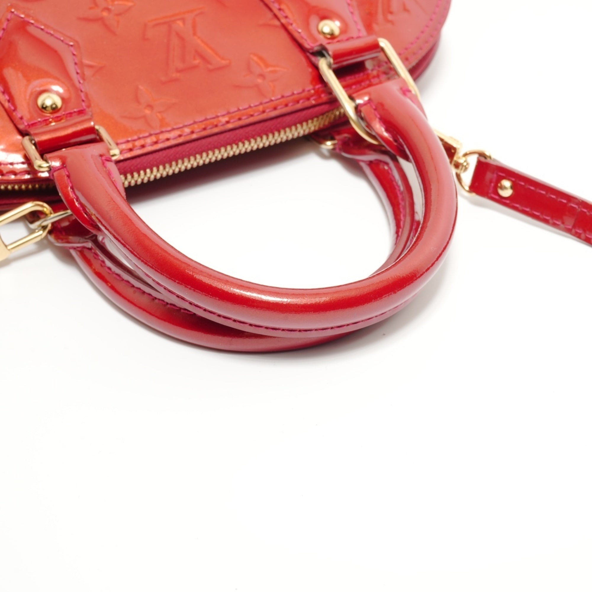 Louis Vuitton Monogram Red Color Monogram Vernis Handbag (Pre-Owned)