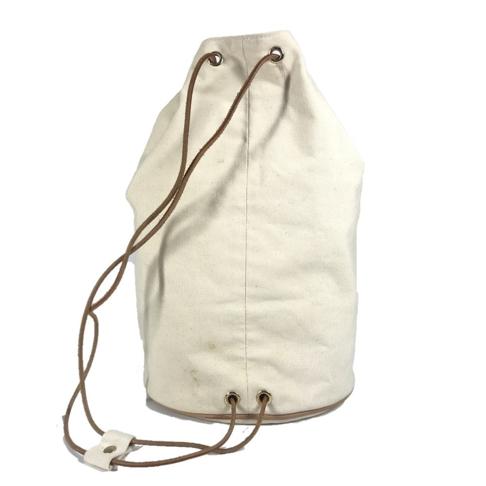 Hermes White Cotton Shoulder Bag (Pre-Owned)