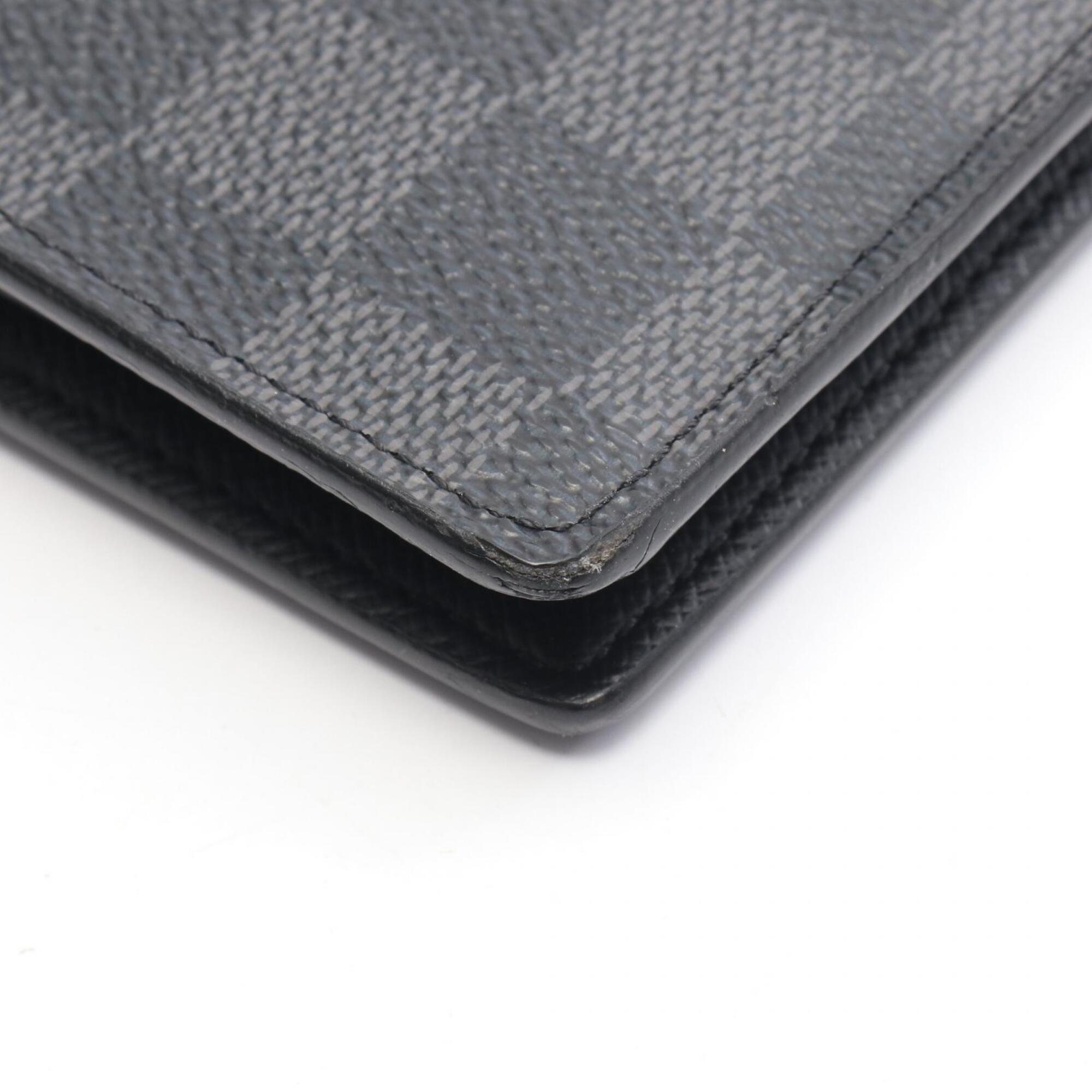 Louis Vuitton Black Pvc Leather Long Wallet (Bi-Fold) (Pre-Owned)