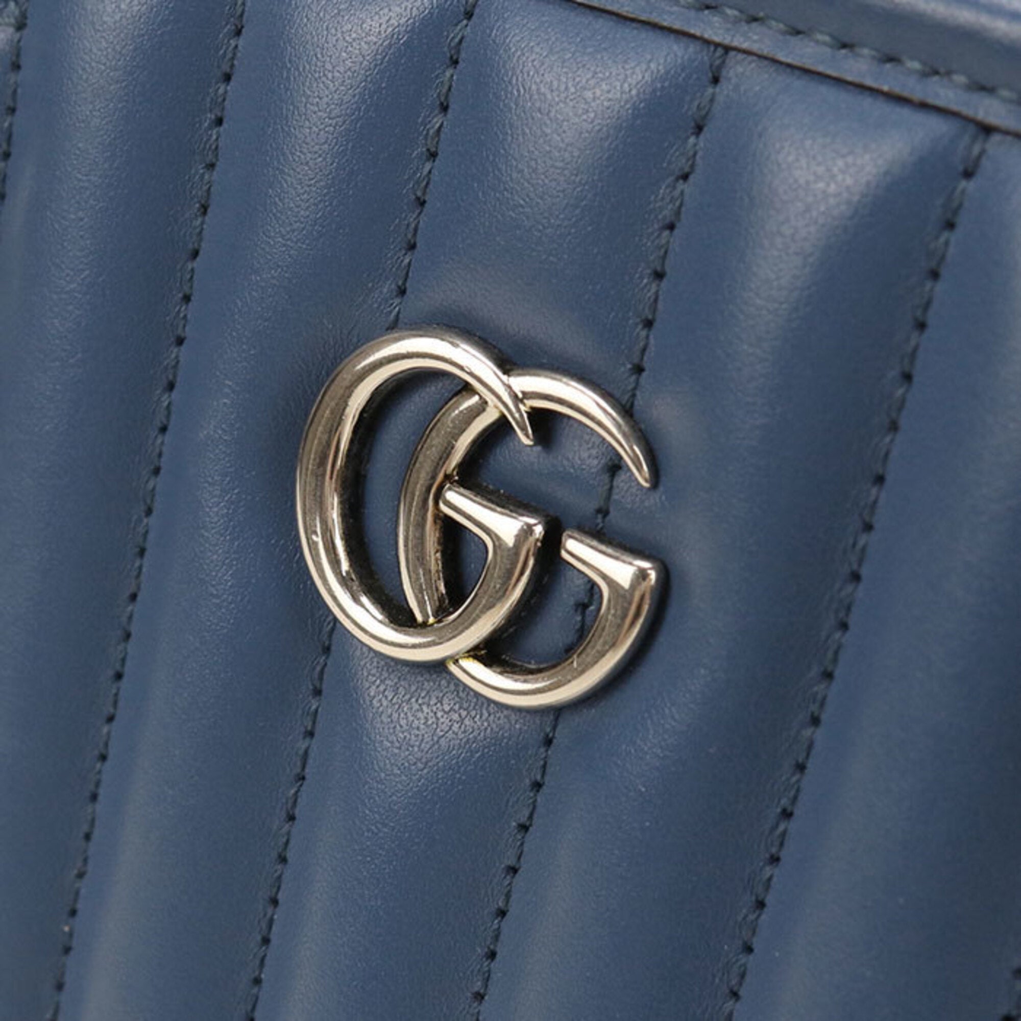 Gucci Blue Leather Tote Bag (Pre-Owned)