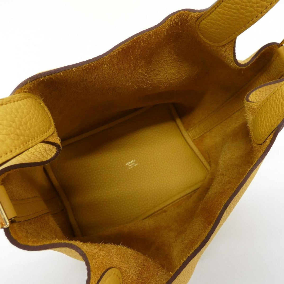 Hermes Yellow Taurillon Clemence Leather Handbag (Pre-Owned)