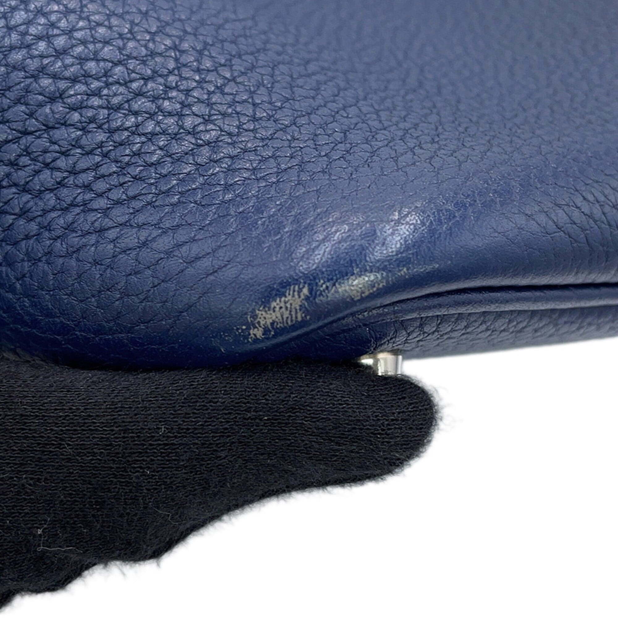 Hermes Picotin Bleu Saphir Taurillon Clemence Leather Handbag Tote Bag (Pre-Owned)