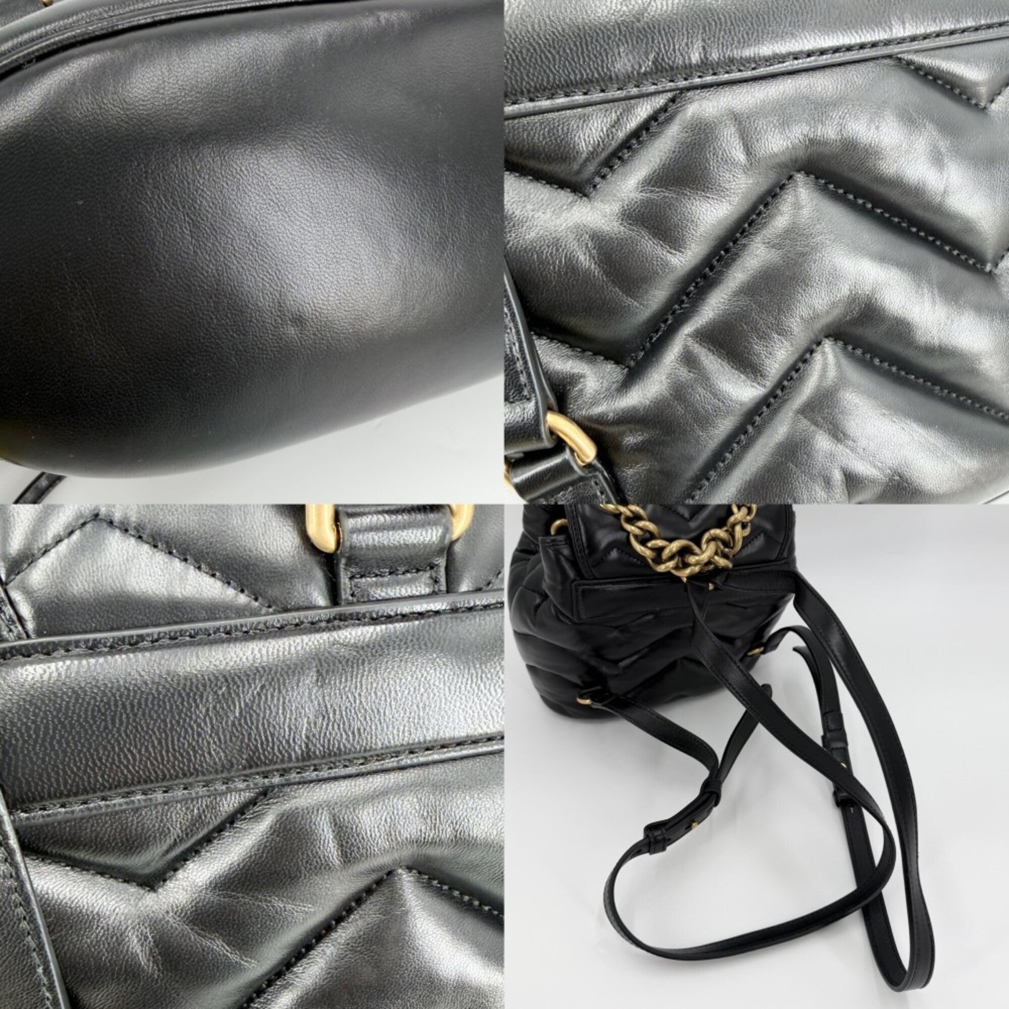 Gucci Black Leather Backpack (Pre-Owned)
