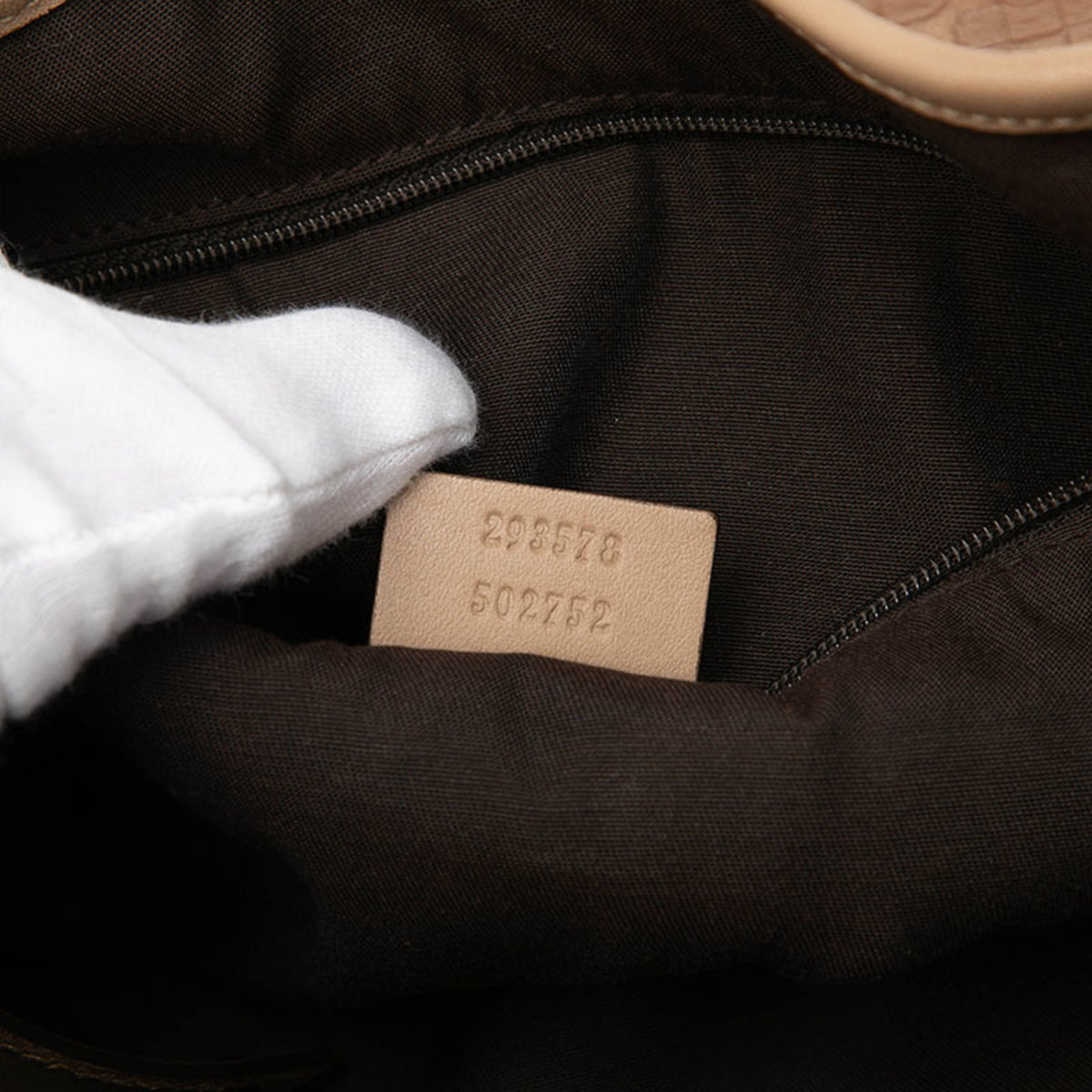 Gucci Horsebit Beige Leather Handbag Tote Bag (Pre-Owned)
