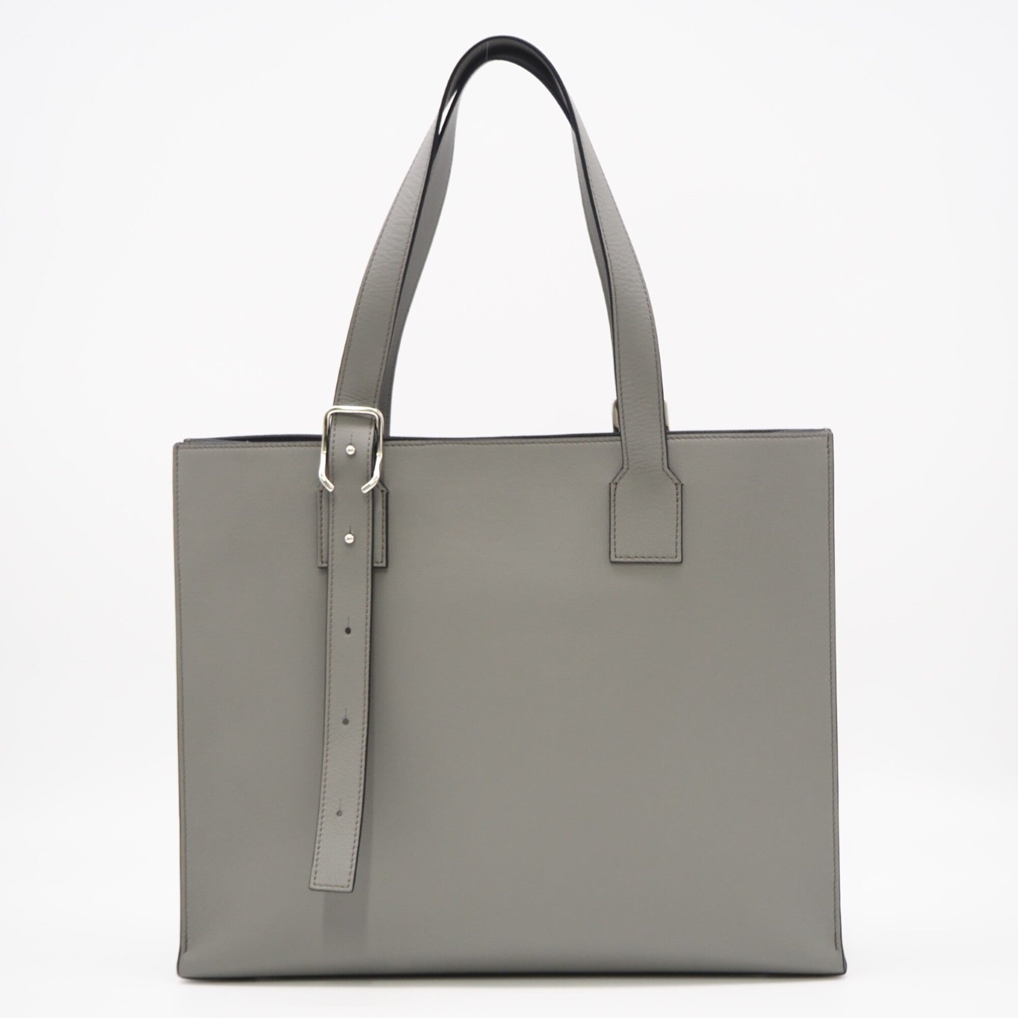Loewe Gray Leather Shoulder Bag Tote Bag (Pre-Owned)