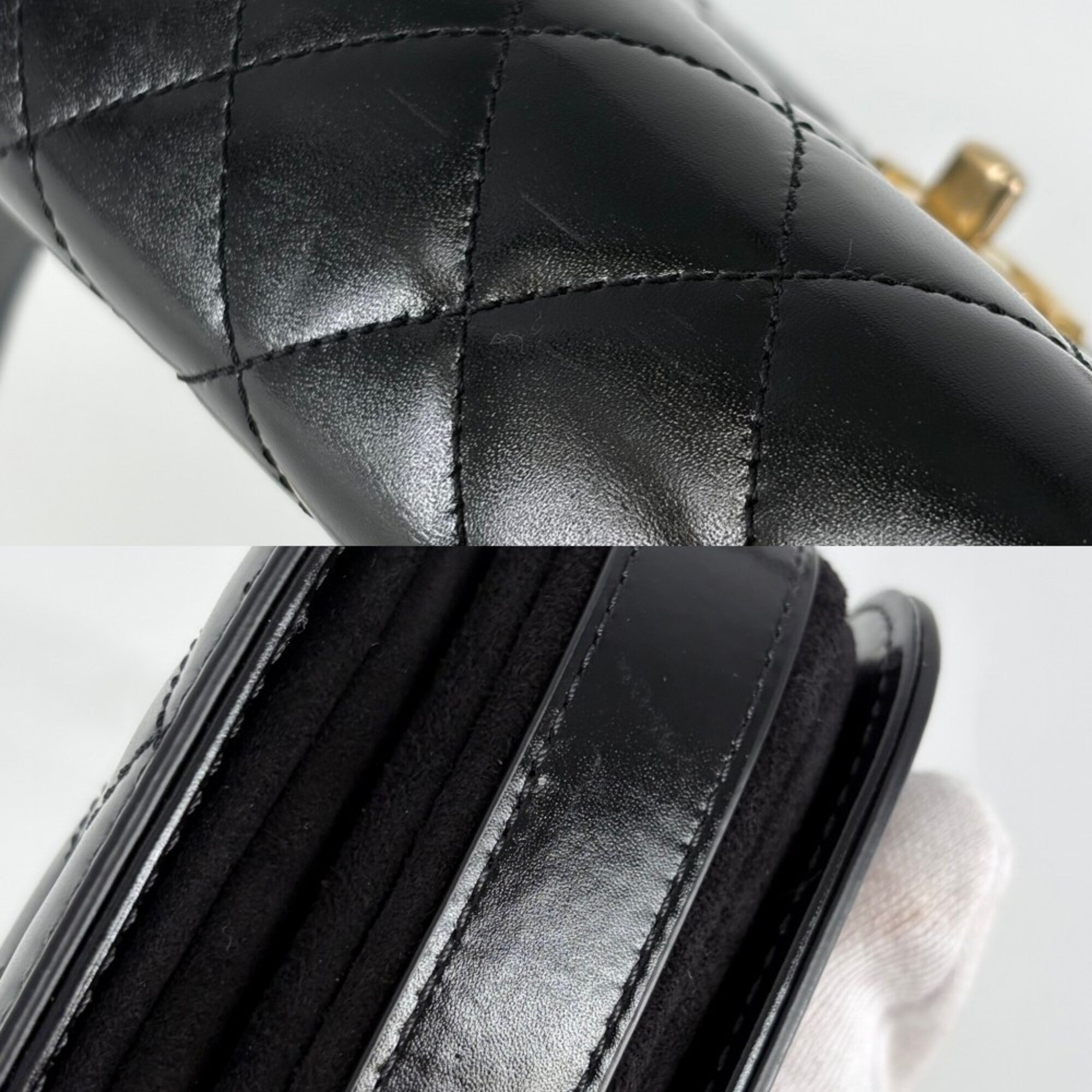 Chanel Black Leather Shoulder Bag (Pre-Owned)