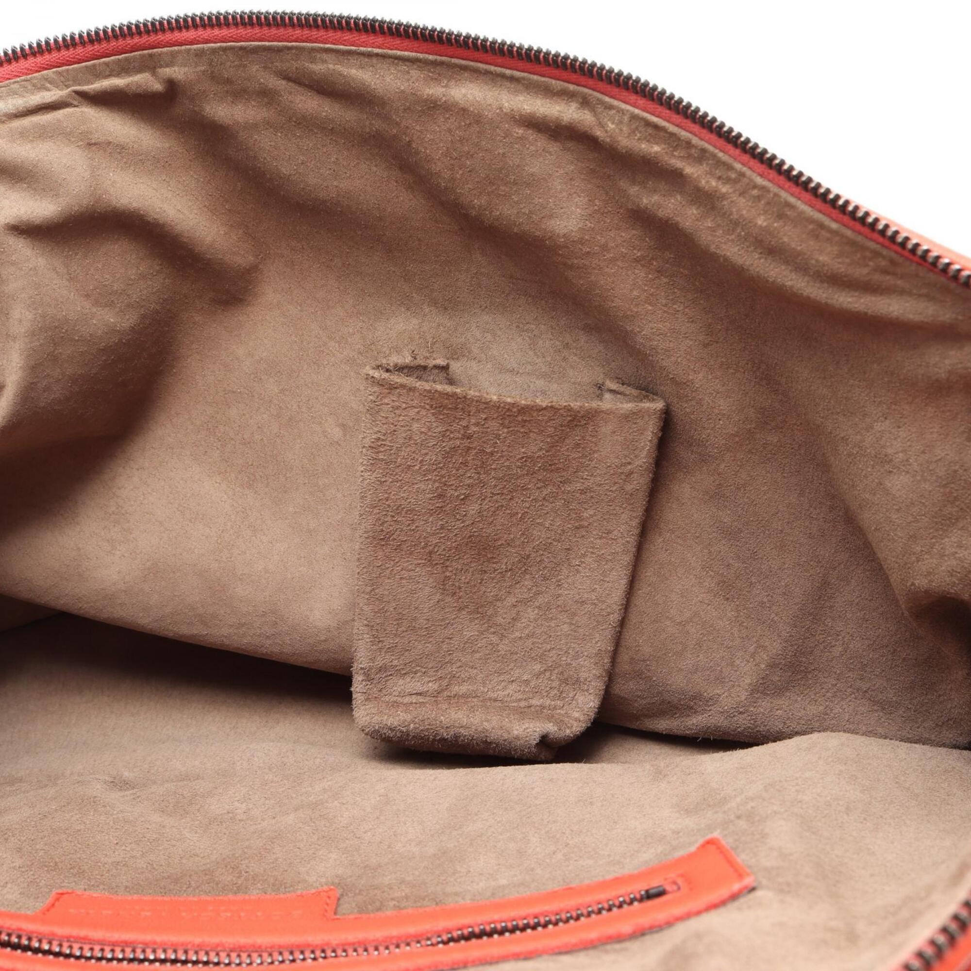 Bottega Veneta Orange Intrecciato Handbag Tote Bag (Pre-Owned)