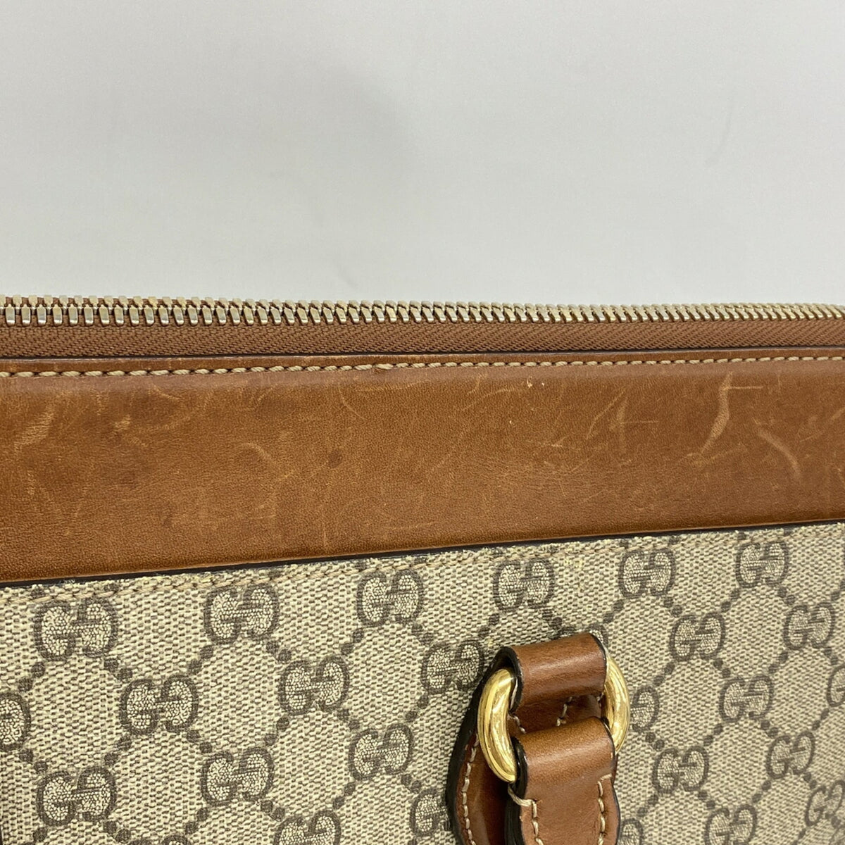 Gucci Brown Pvc Handbag (Pre-Owned)