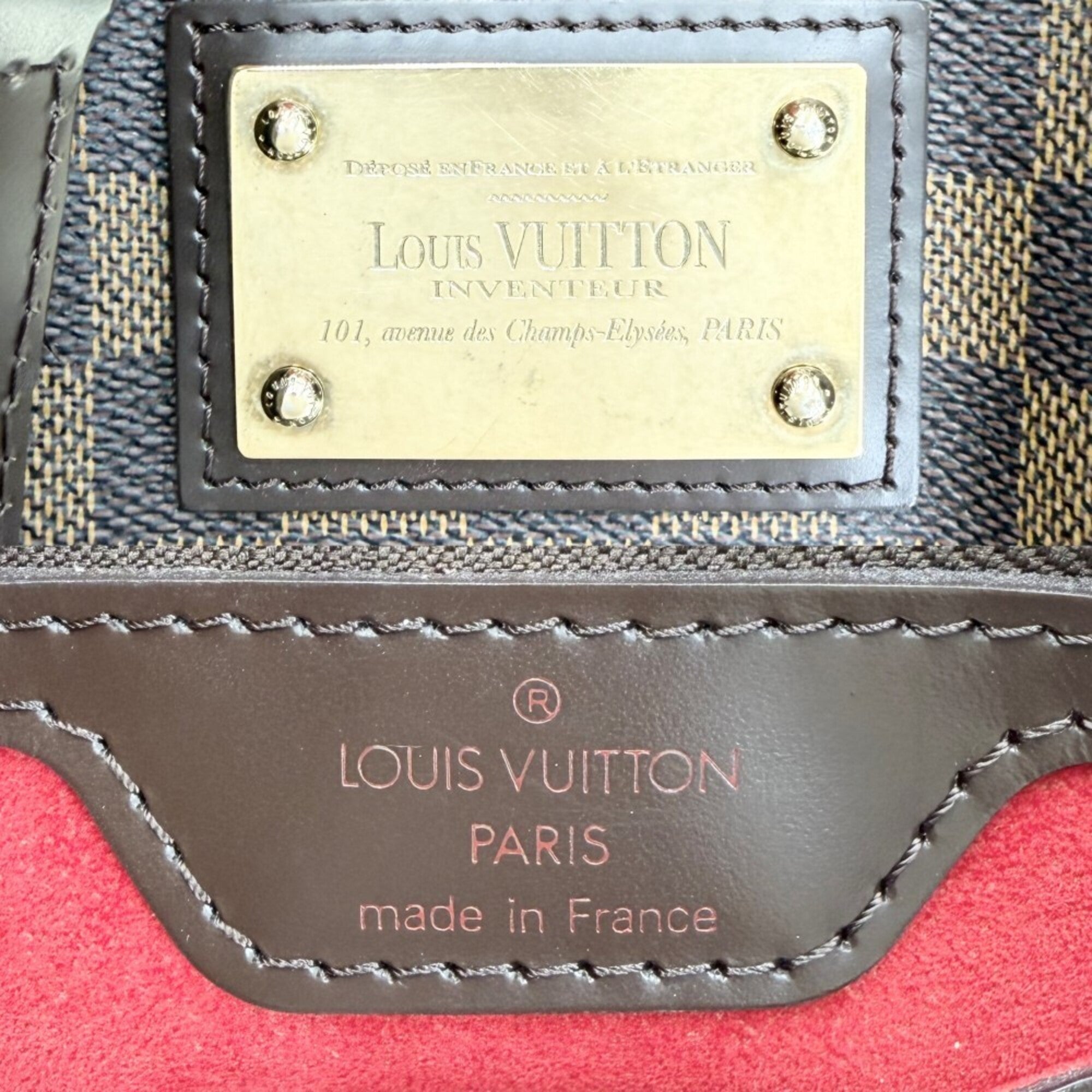 Louis Vuitton Brown Damier Canvas Handbag Tote Bag (Pre-Owned)