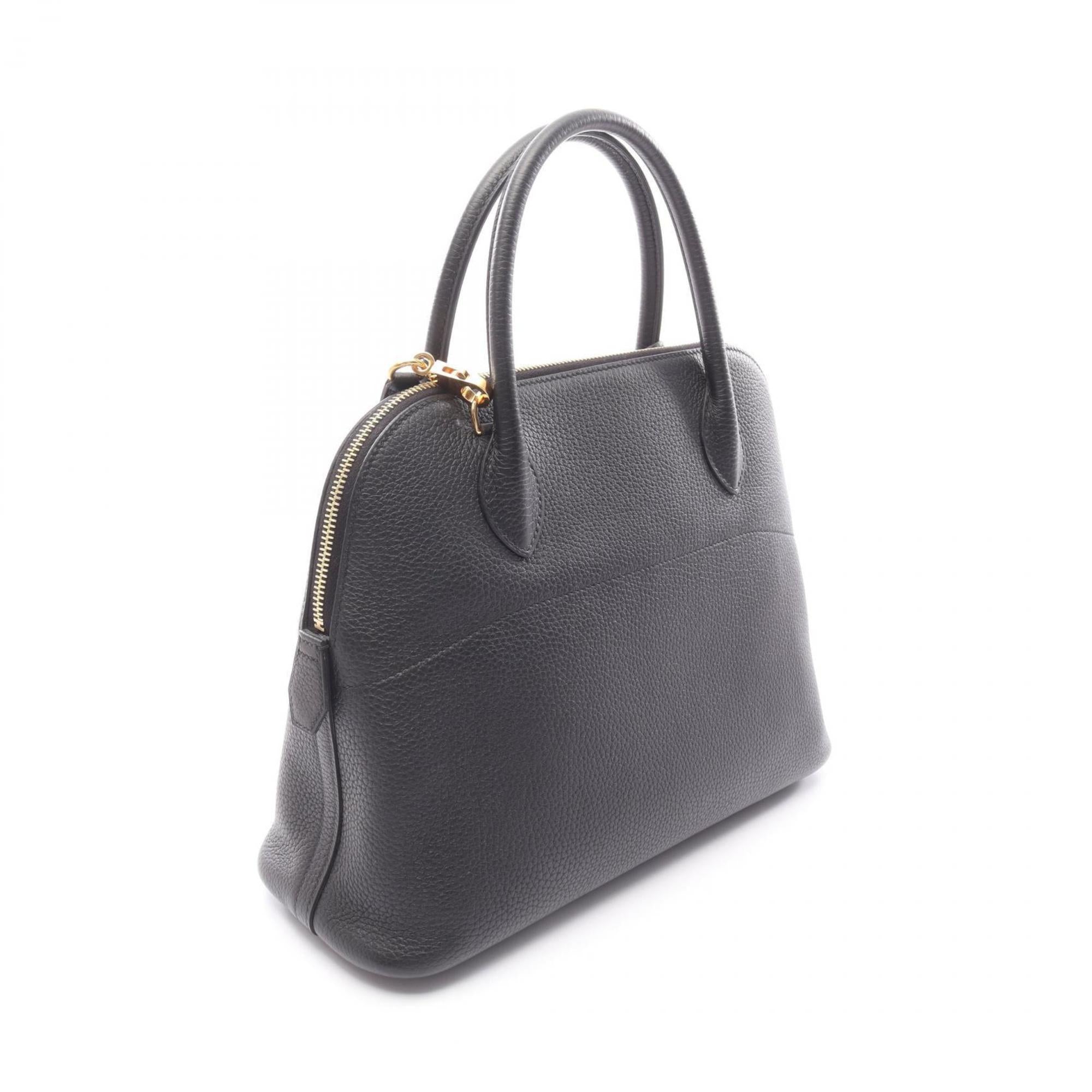 Hermes Black Taurillon Clemence Leather Handbag (Pre-Owned)