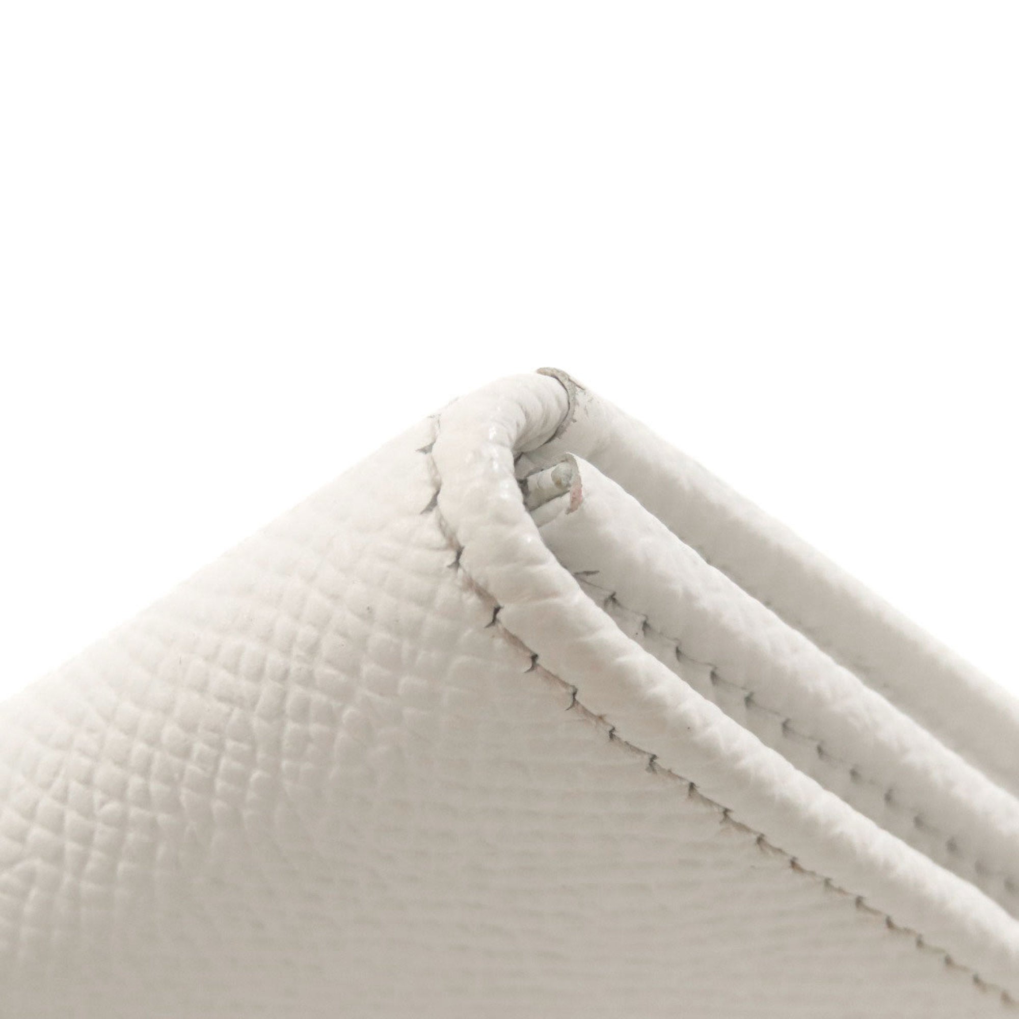 Bvlgari White Leather Coin Purse/Coin Case (Pre-Owned)