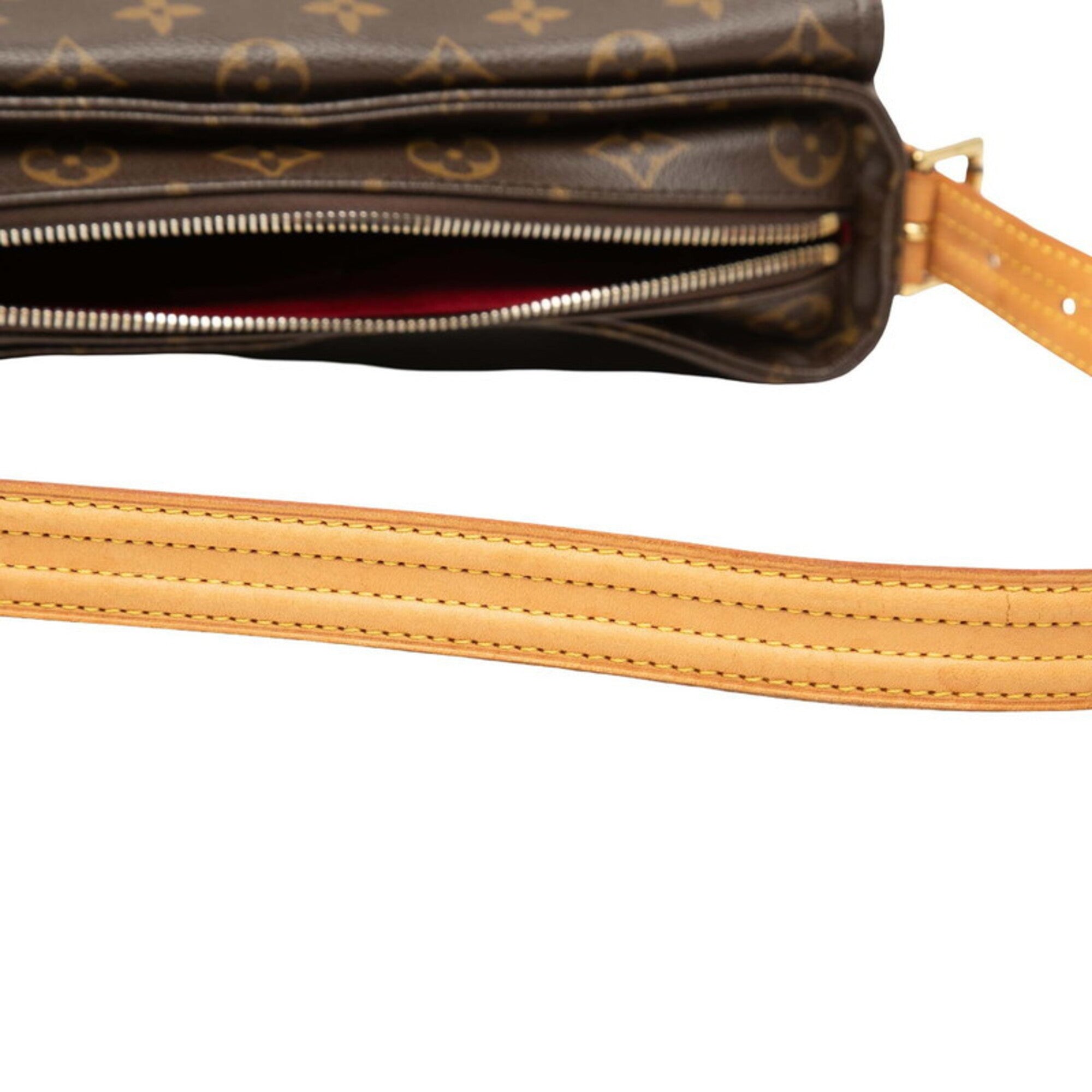 Louis Vuitton Brown Pvc Leather Shoulder Bag (Pre-Owned)