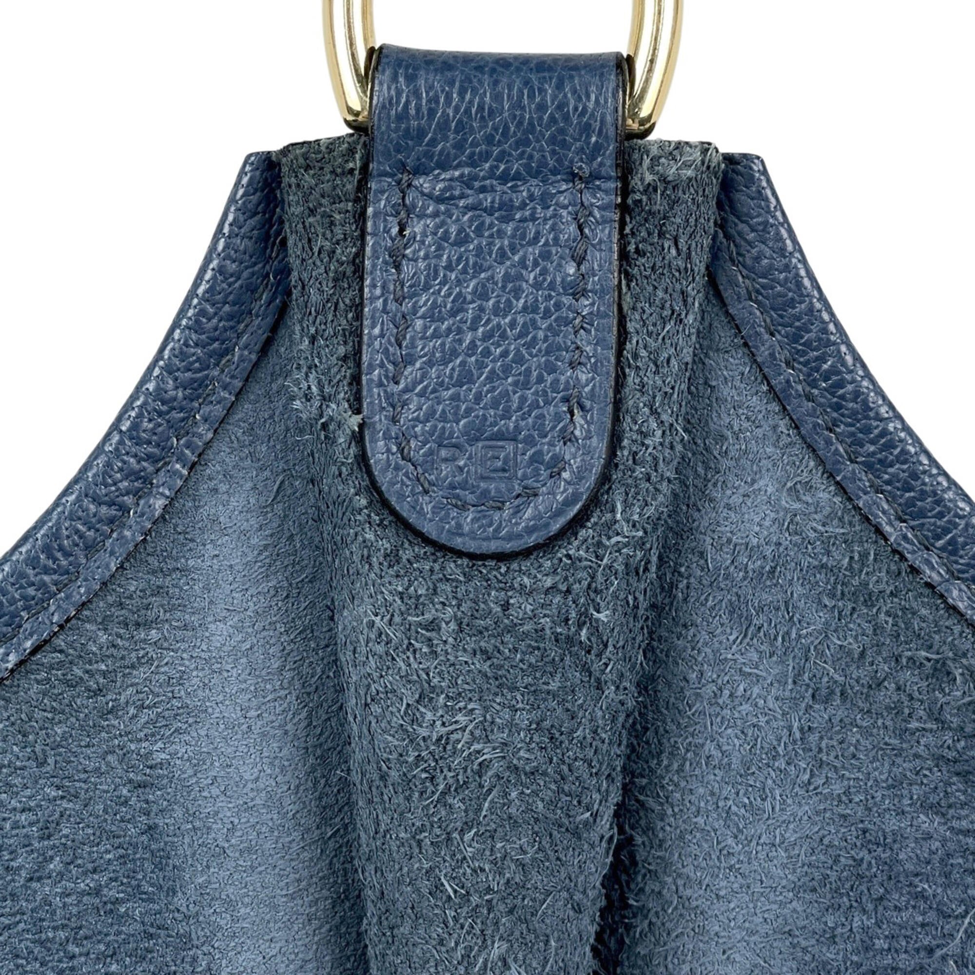 Hermes Evelyne Blue Leather Shoulder Bag (Pre-Owned)