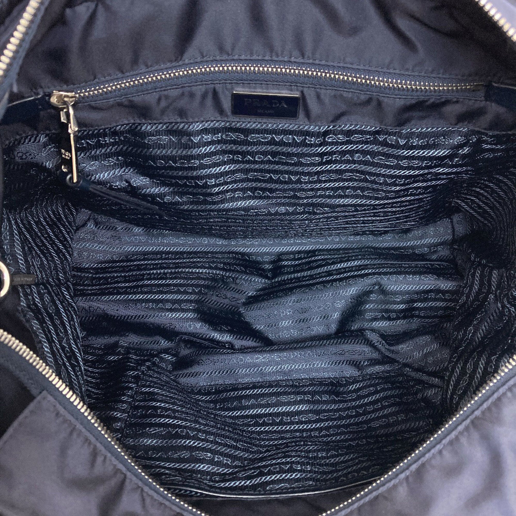Prada Navy Nylon Handbag (Pre-Owned)