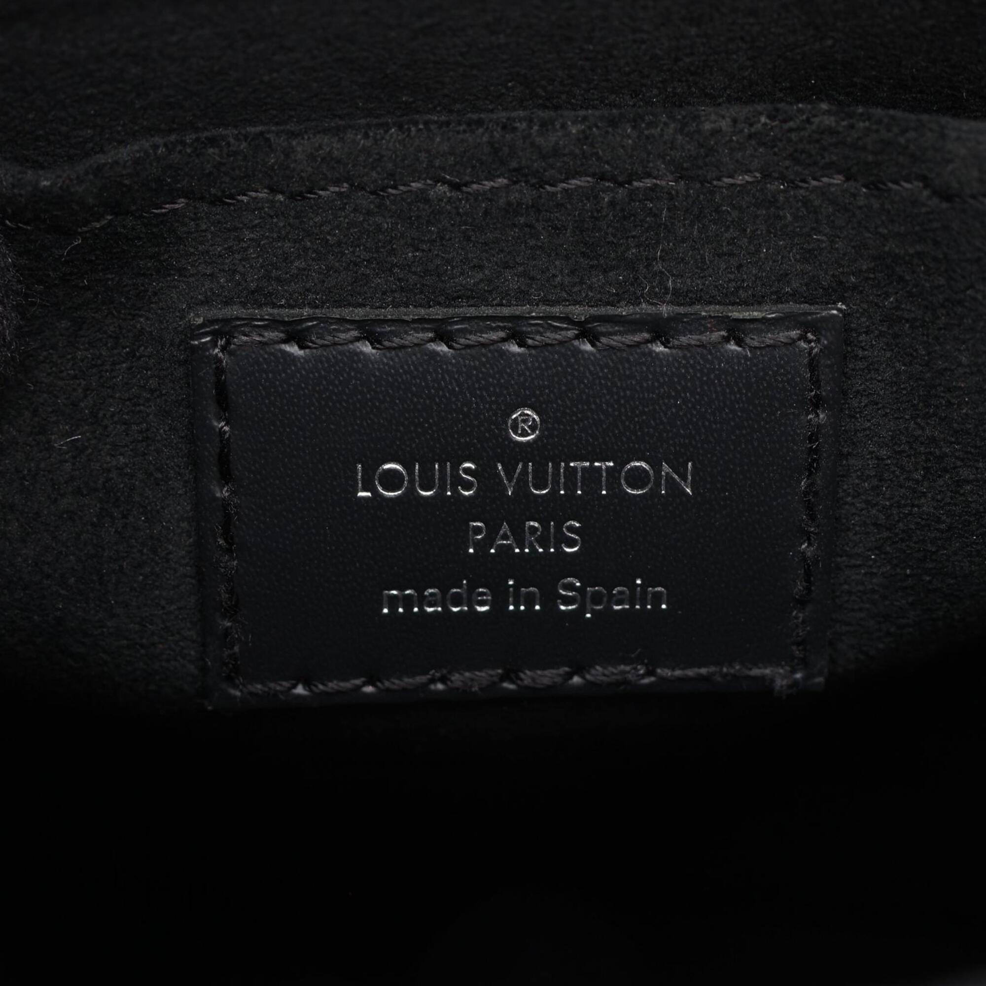 Louis Vuitton Black Leather Handbag (Pre-Owned)