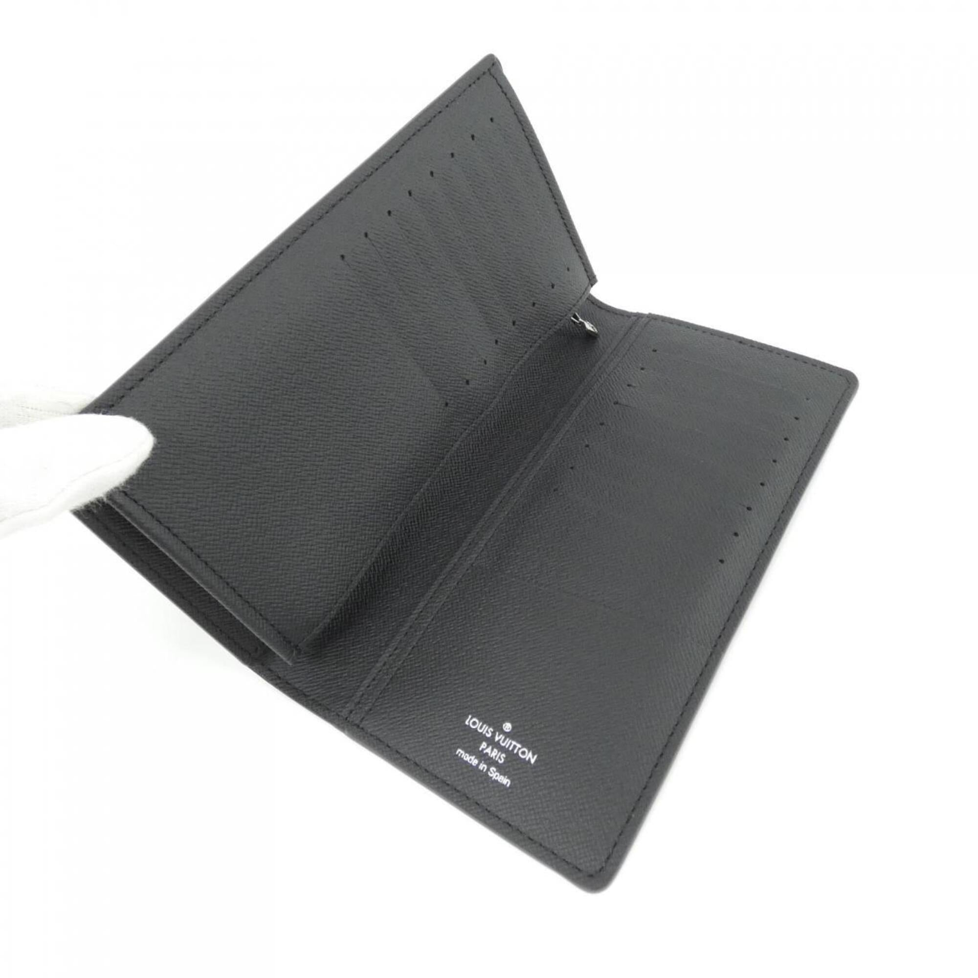 Louis Vuitton Black Coated Canvas Long Wallet (Bi-Fold) (Pre-Owned)